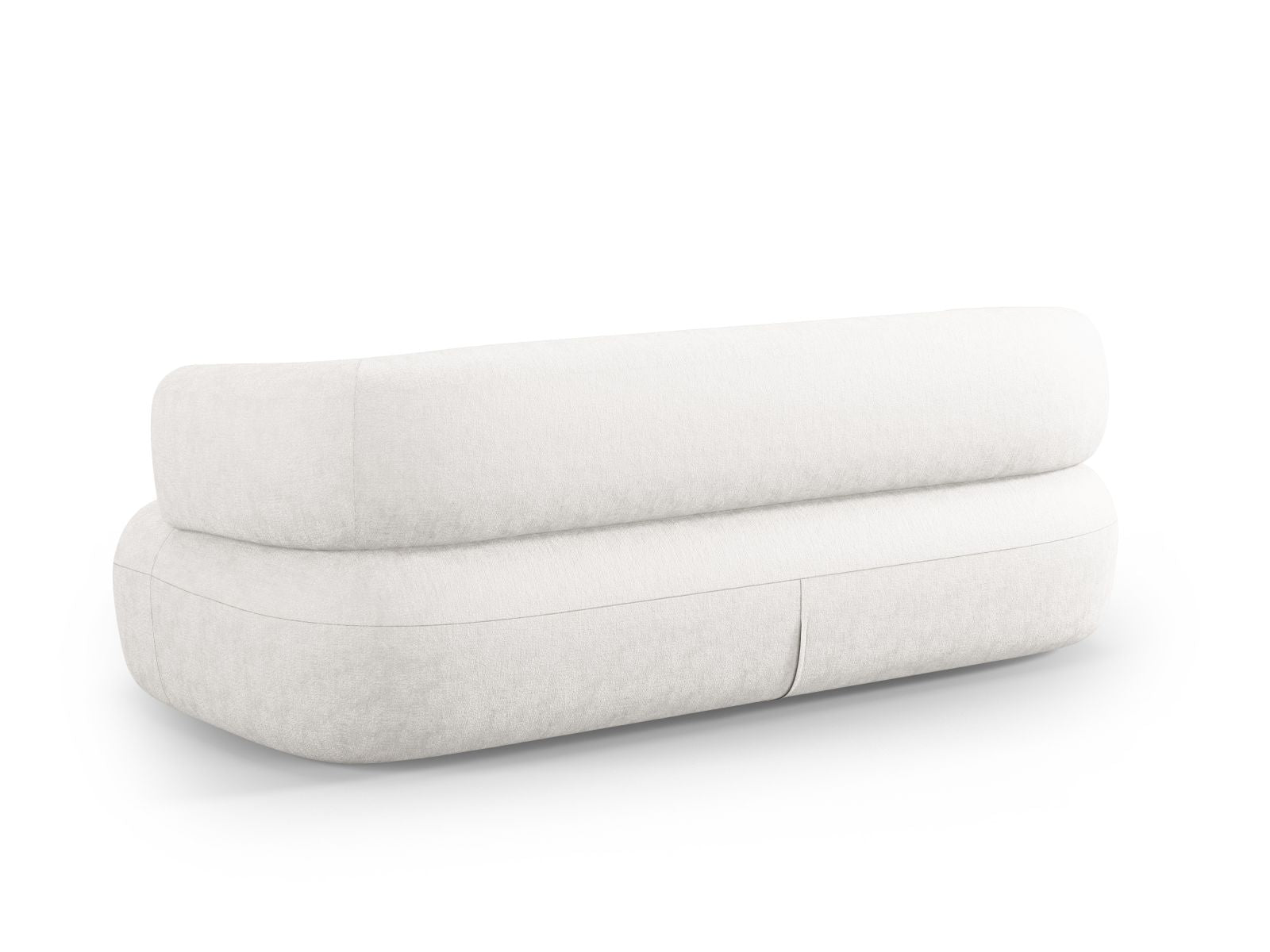 Modernes 3-Sitzer Sofa Jenny in zartem Beige, perfekt für gemütliche Wohnzimmer. Hochwertige Materialien und stilvolles Design von Micadoni.