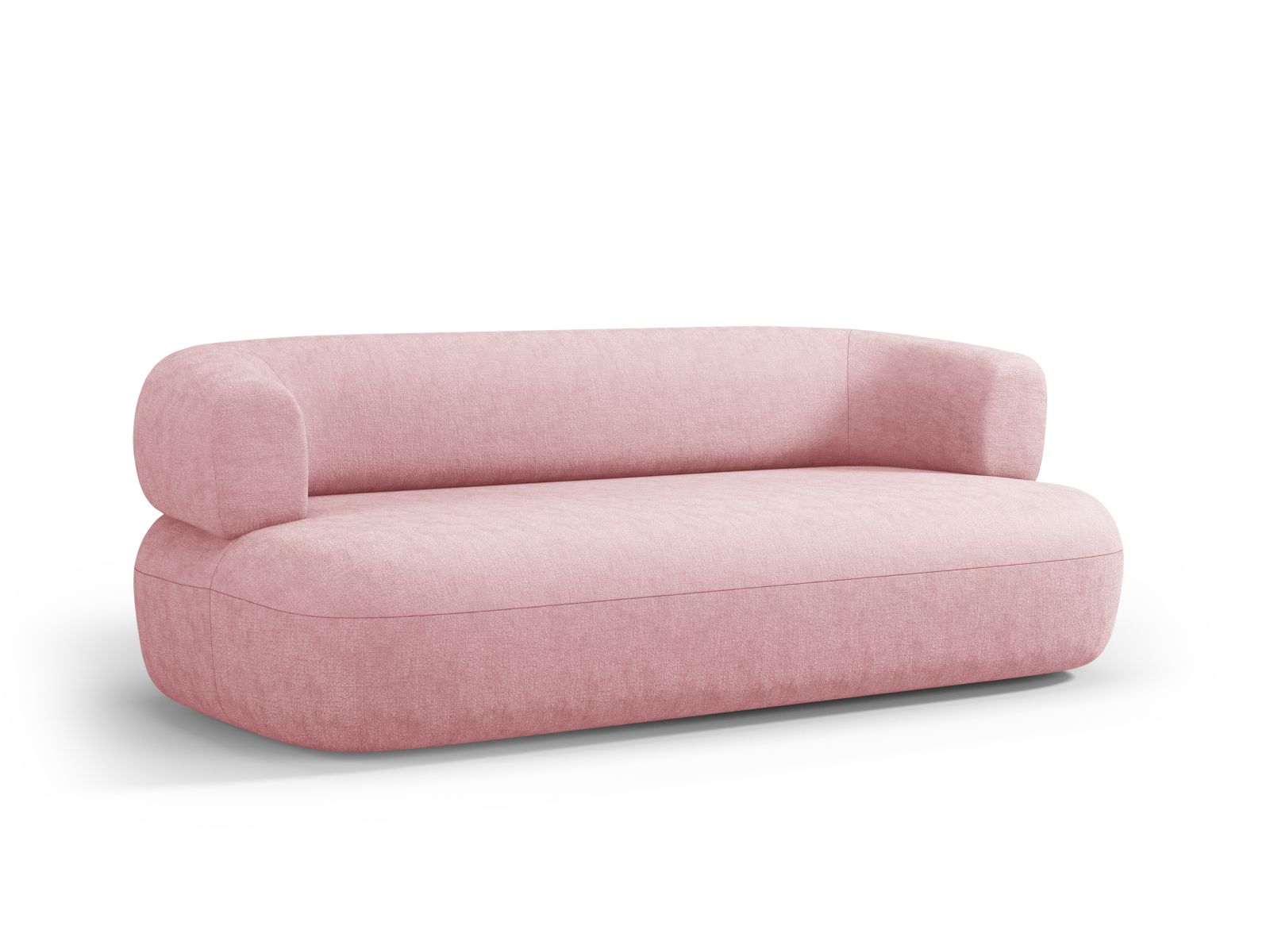 Elegantes 3-Sitzer Sofa Jenny in sanftem Rosa, ideal für stilvolle Wohnräume. Bequem und modern, gefertigt von Micadoni.