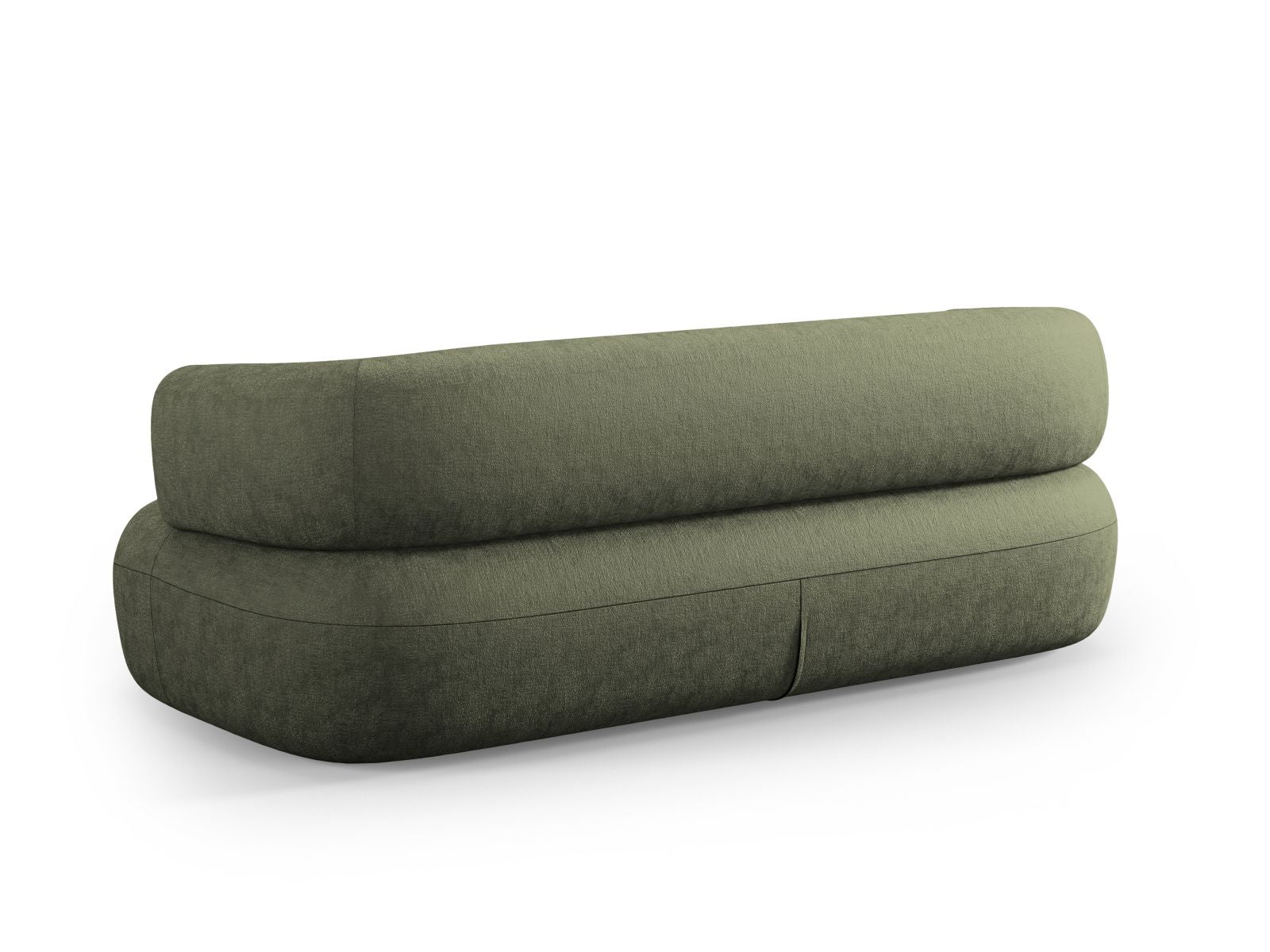 Modernes 3-Sitzer Sofa Jenny in sanftem Grünton, perfekt für gemütliche Wohnzimmer und stilvolle Einrichtungsideen.