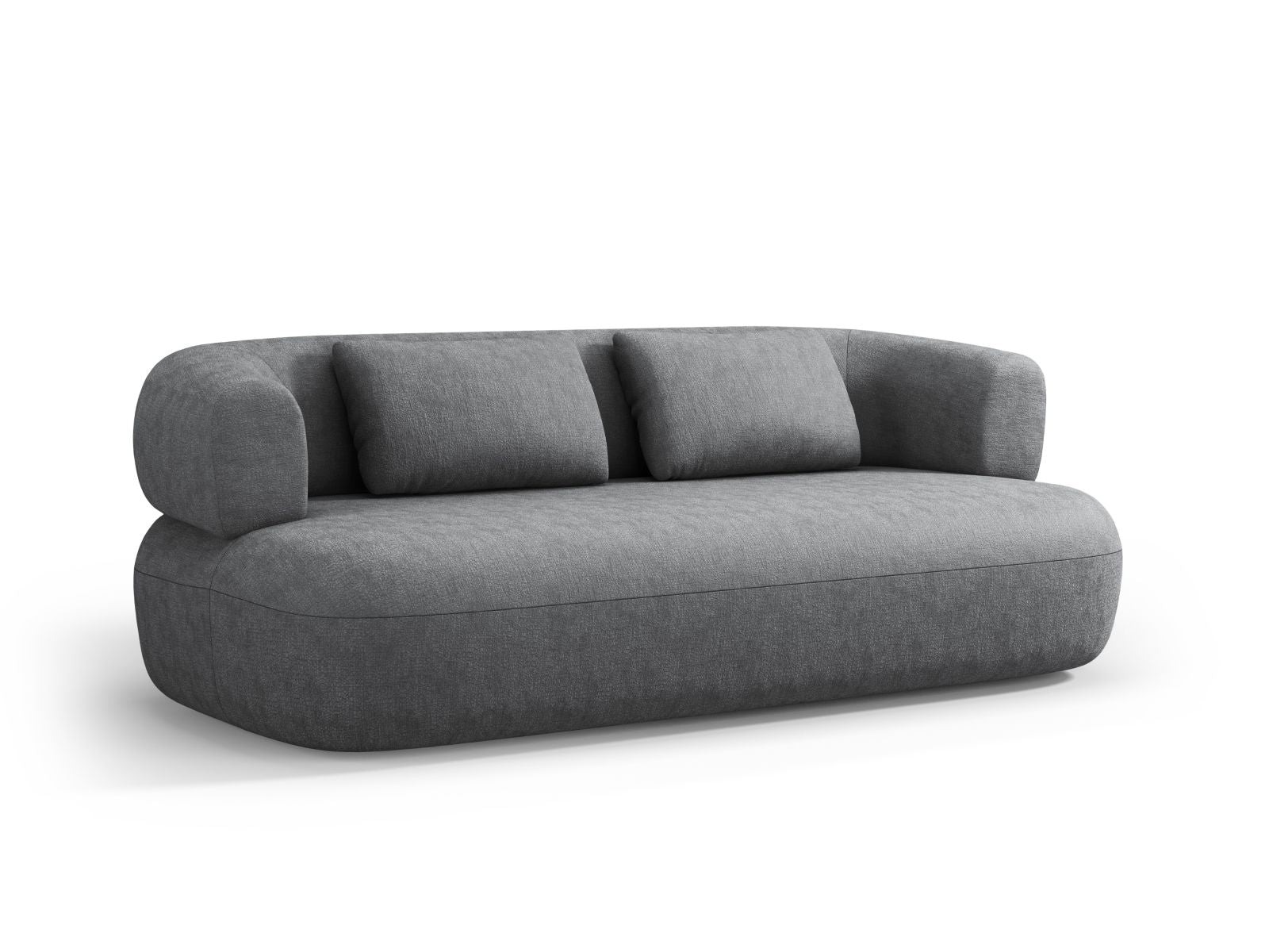 Elegantes 3-Sitzer Sofa Jenny in Dunkelgrau, ideal für stilvolle Wohnräume, erhältlich bei KAQTU Design AG.