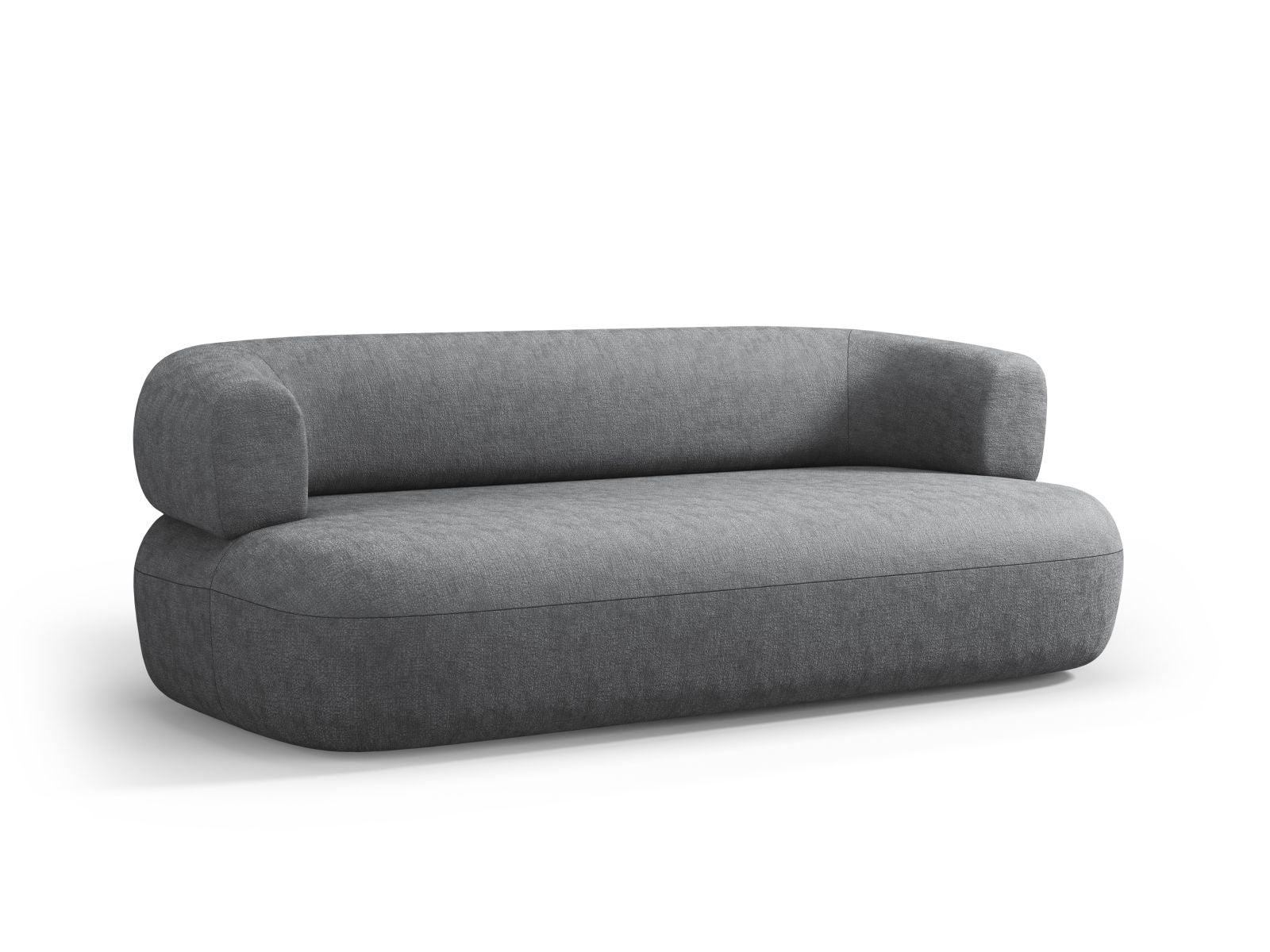 Elegantes 3-Sitzer Sofa Jenny in zeitlosem Dunkelgrau, ideal für stilvolle Wohnräume und entspannte Abende mit Freunden.