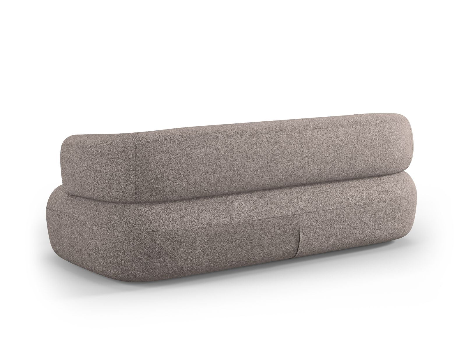 Modernes 3-Sitzer Sofa Jenny in sanftem Braun, perfekt für gemütliche Wohnzimmer und stilvolle Einrichtung, erhältlich bei KAQTU.
