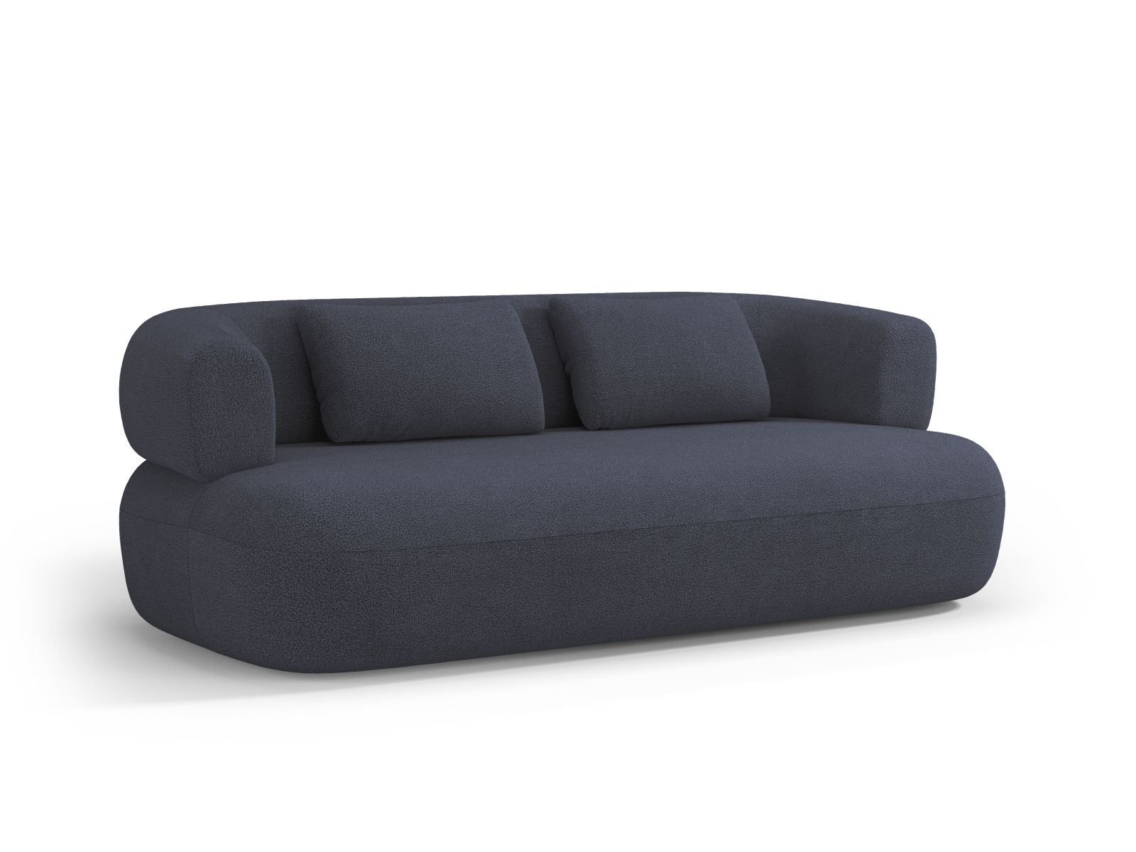 Elegantes 3-Sitzer Sofa Jenny in Dunkelblau, stilvoll und komfortabel, ideal für moderne Wohnräume, erhältlich bei KAQTU Design AG.