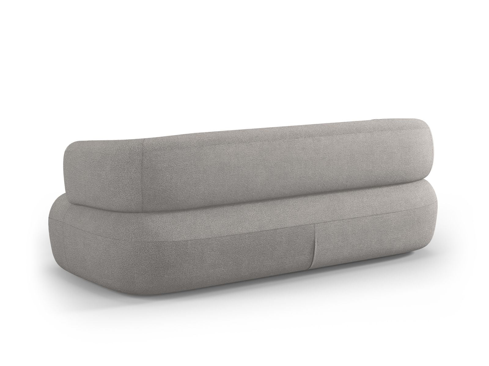 Modernes 3-Sitzer Sofa Jenny in sanftem Grau, perfekt für gemütliche Wohnzimmer und stilvolle Einrichtung, erhältlich bei KAQTU.