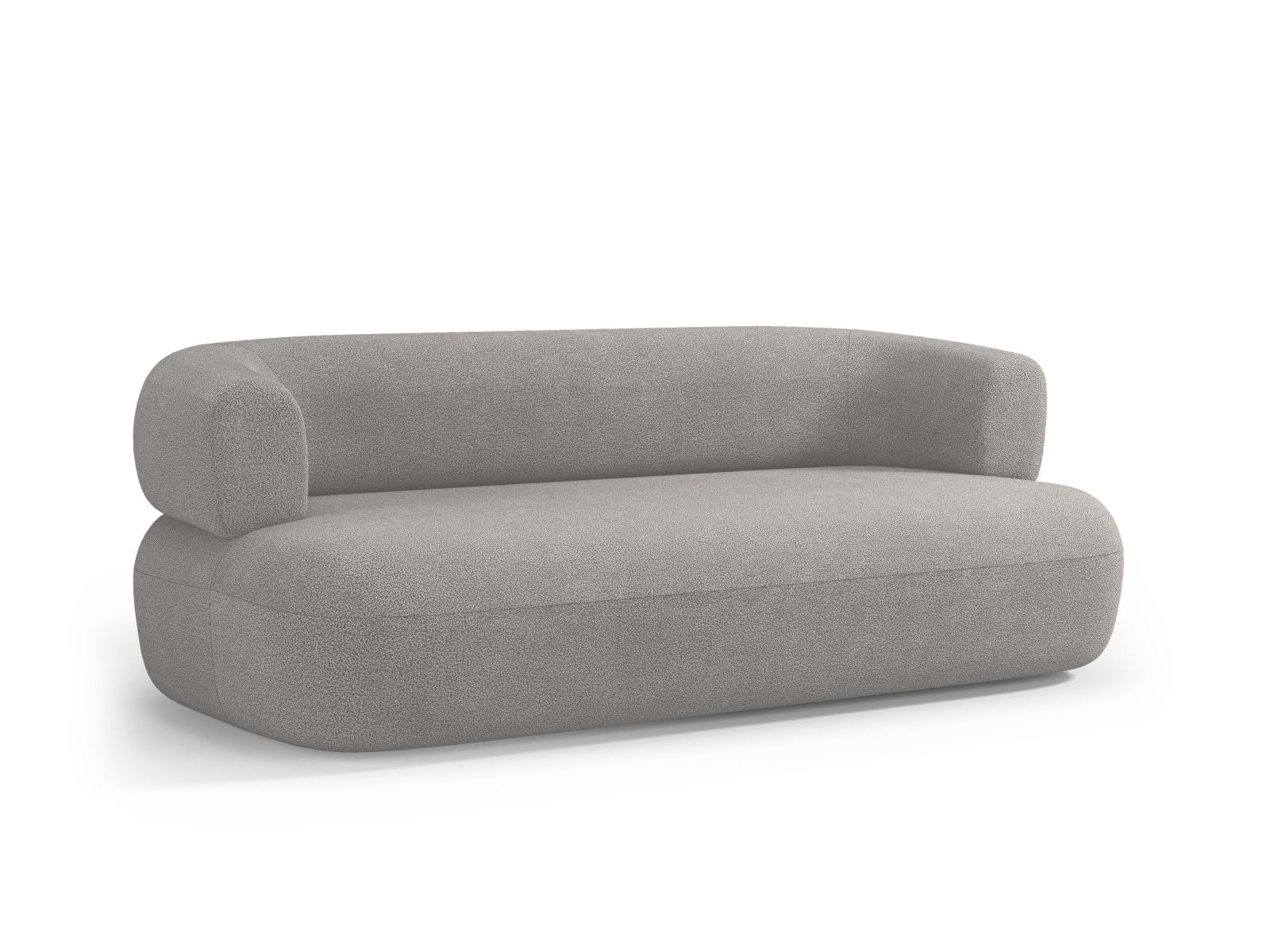 Elegantes 3-Sitzer Sofa Jenny in dezentem Grau, ideal für stilvolle Wohnräume und entspannte Abende, erhältlich bei KAQTU.