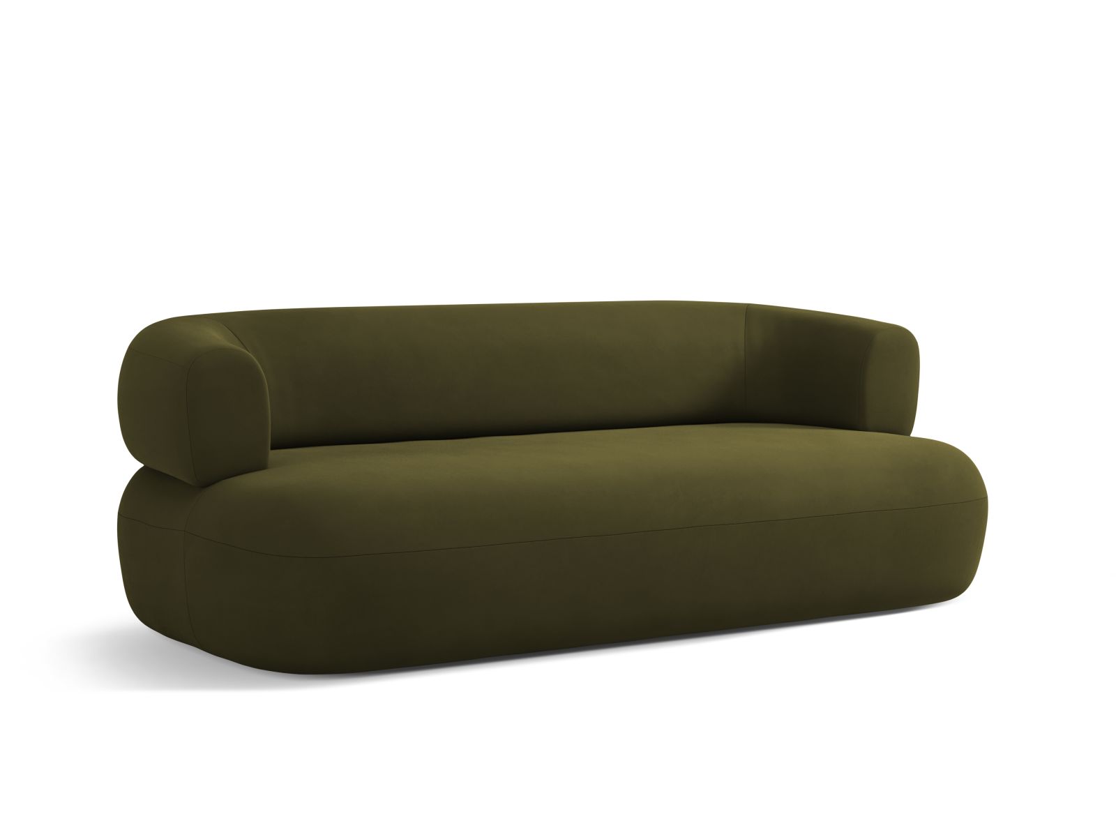 Gemütliches 3-Sitzer Sofa Jenny in trendigem Grün, perfekt für stilvolle Wohnzimmer und entspannte Abende. Erhältlich bei KAQTU.