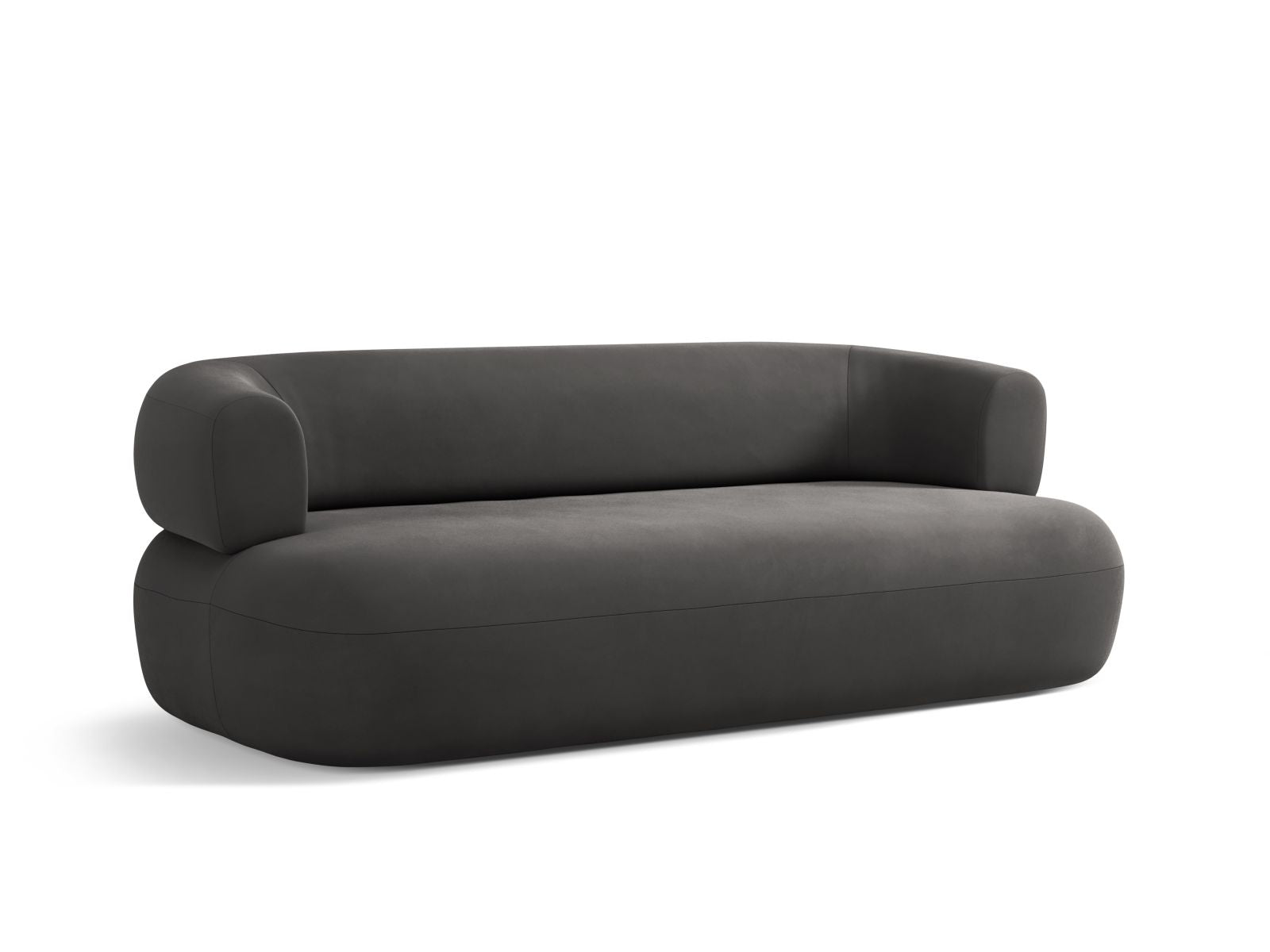Modernes 3-Sitzer Sofa Jenny in edlem Dunkelgrau von Micadoni, perfekt für entspannte Stunden und geschmackvolle Einrichtung.