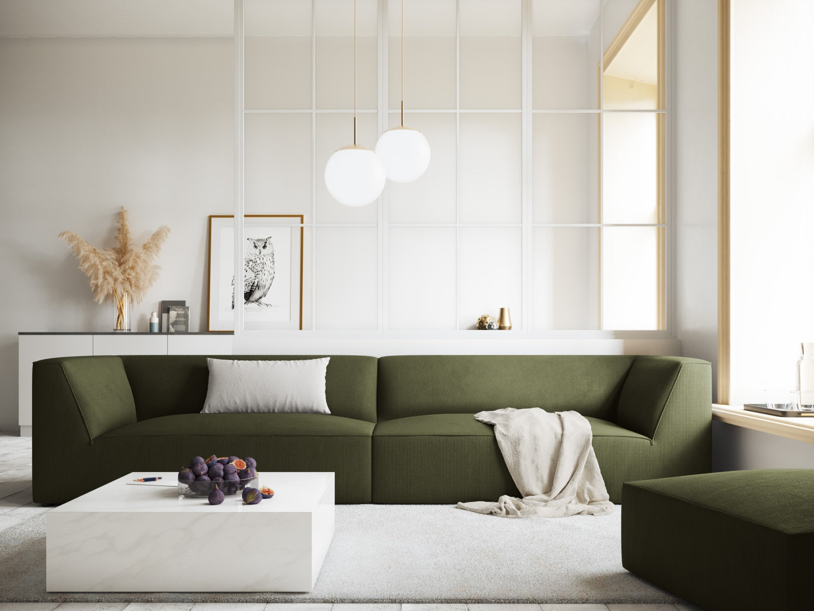 Ruby Sofa 4 Sitzer in Green präsentiert im Onlineshop von KAQTU Design AG. 4er Sofa ist von Micadoni