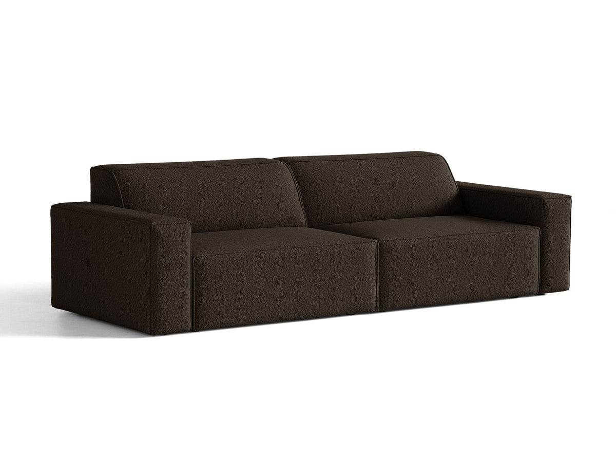 Jodie Boucle modulares Sofa 4 Sitzer in Brown-Baloo präsentiert im Onlineshop von KAQTU Design AG. 4er Sofa ist von Micadoni