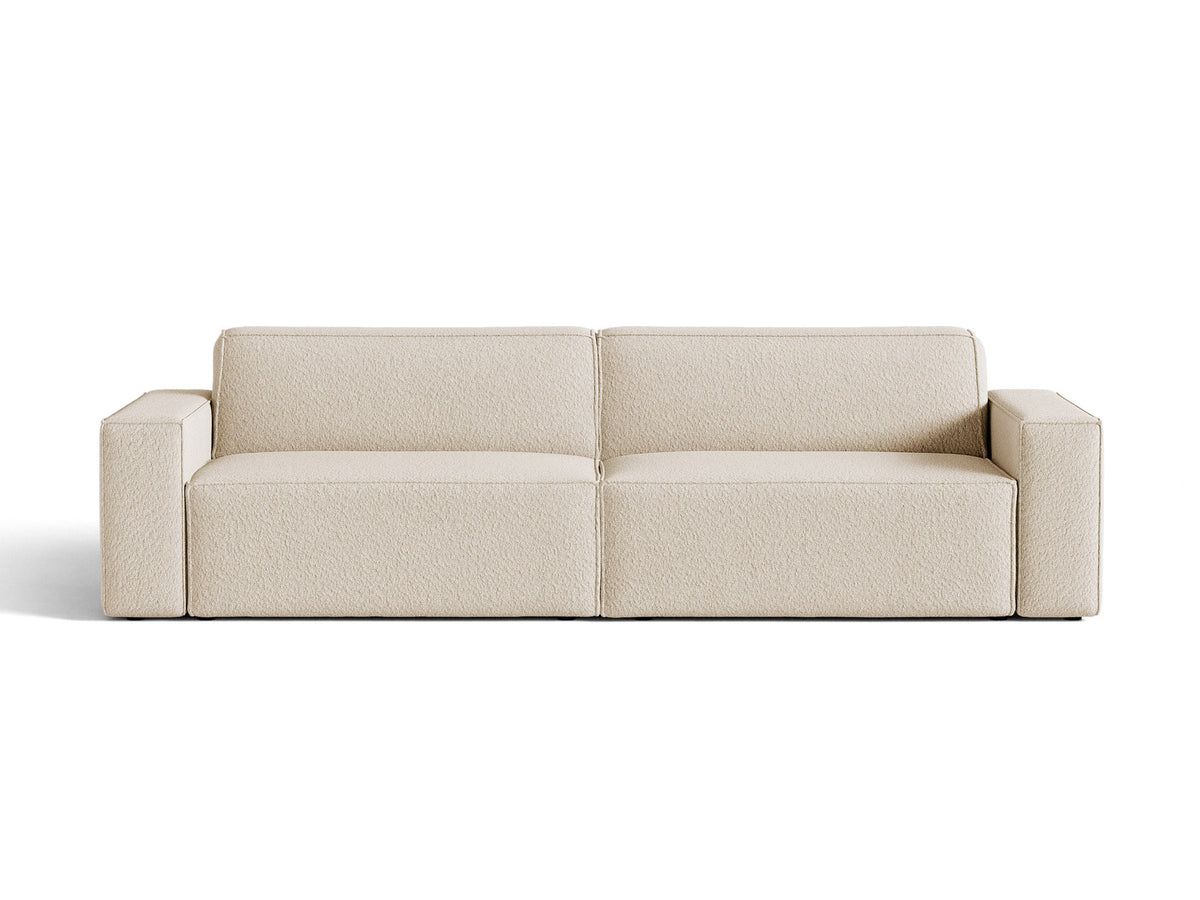 Jodie Boucle modulares Sofa 4 Sitzer in Beige-Baloo präsentiert im Onlineshop von KAQTU Design AG. 4er Sofa ist von Micadoni
