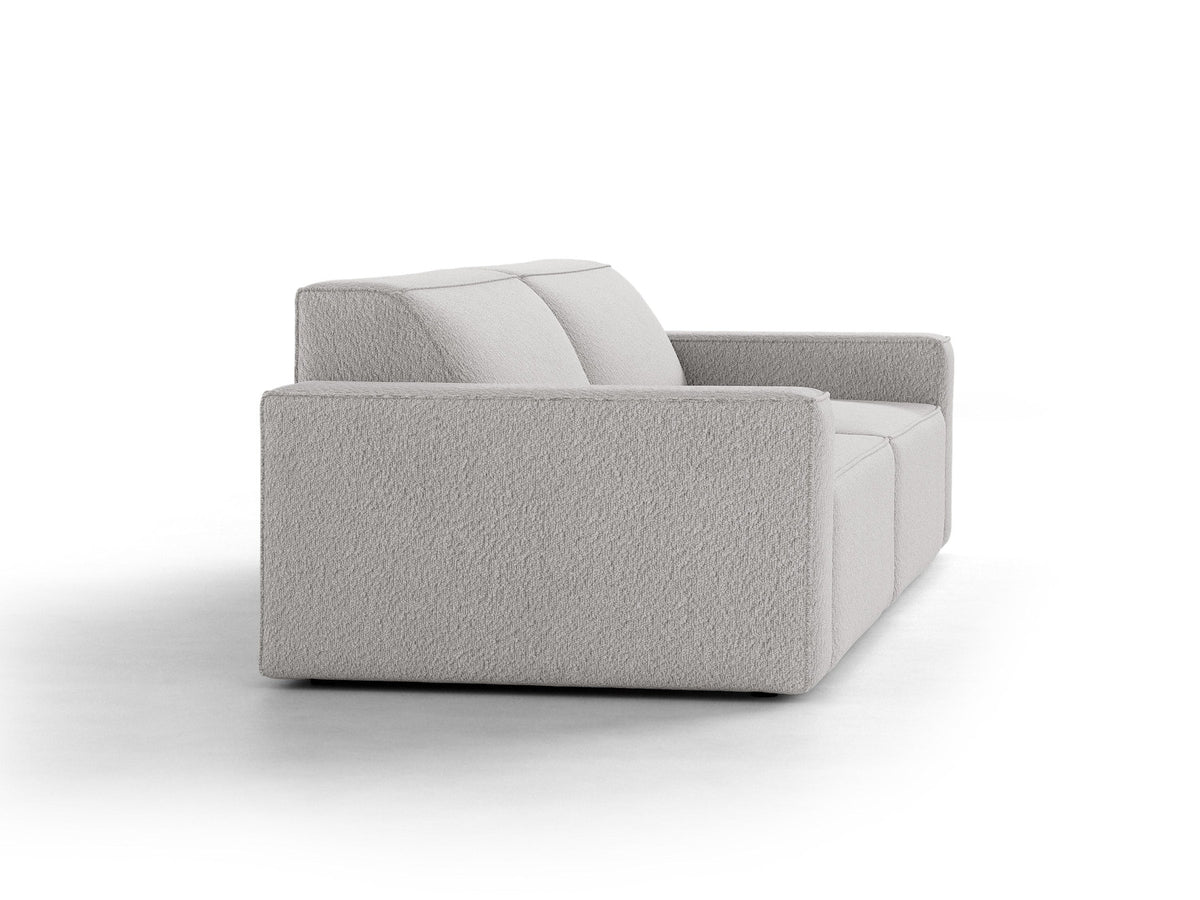 Jodie Boucle modulares Sofa 4 Sitzer in Light Grey-Baloo präsentiert im Onlineshop von KAQTU Design AG. 4er Sofa ist von Micadoni