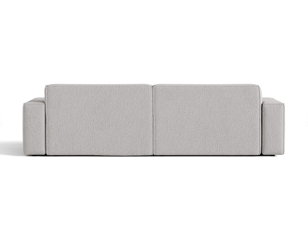 Jodie Boucle modulares Sofa 4 Sitzer in Light Grey-Baloo präsentiert im Onlineshop von KAQTU Design AG. 4er Sofa ist von Micadoni