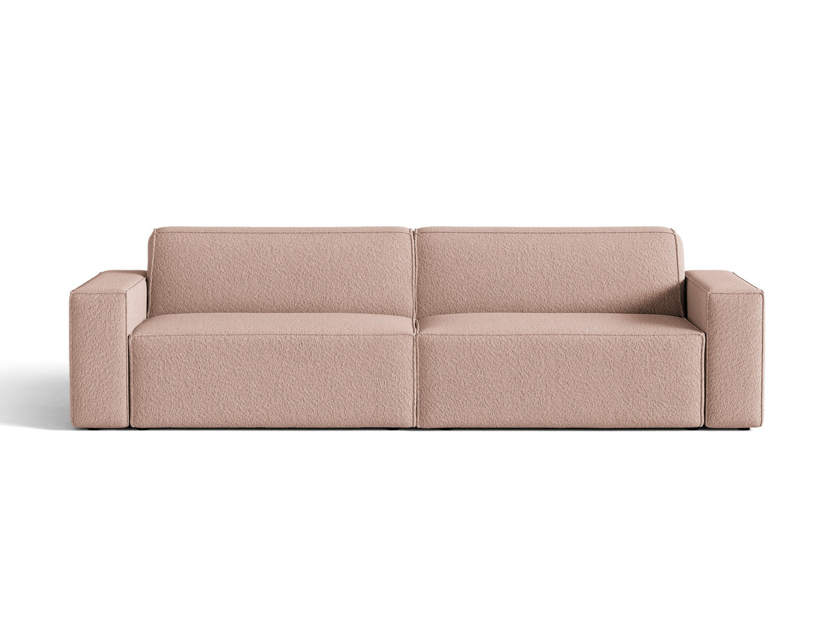 Jodie Boucle modulares Sofa 4 Sitzer in Powder Pink-Baloo präsentiert im Onlineshop von KAQTU Design AG. 4er Sofa ist von Micadoni