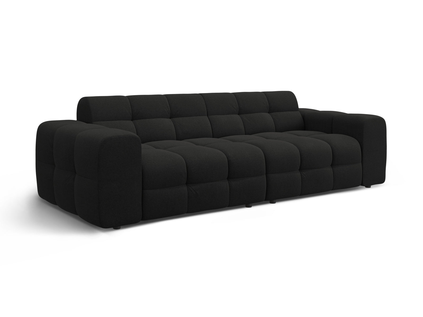 Kendal 4-Sitzer Sofa in edlem Schwarz, perfekt für stilvolle Wohnzimmer und entspannte Stunden mit Freunden und Familie.