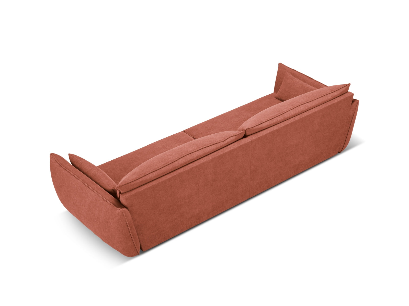 Modernes Kaelle 4-Sitzer Sofa in ansprechendem Terracotta, perfekt für gemütliche und stilvolle Wohnambiente. Hochwertige Materialien von Micadoni.