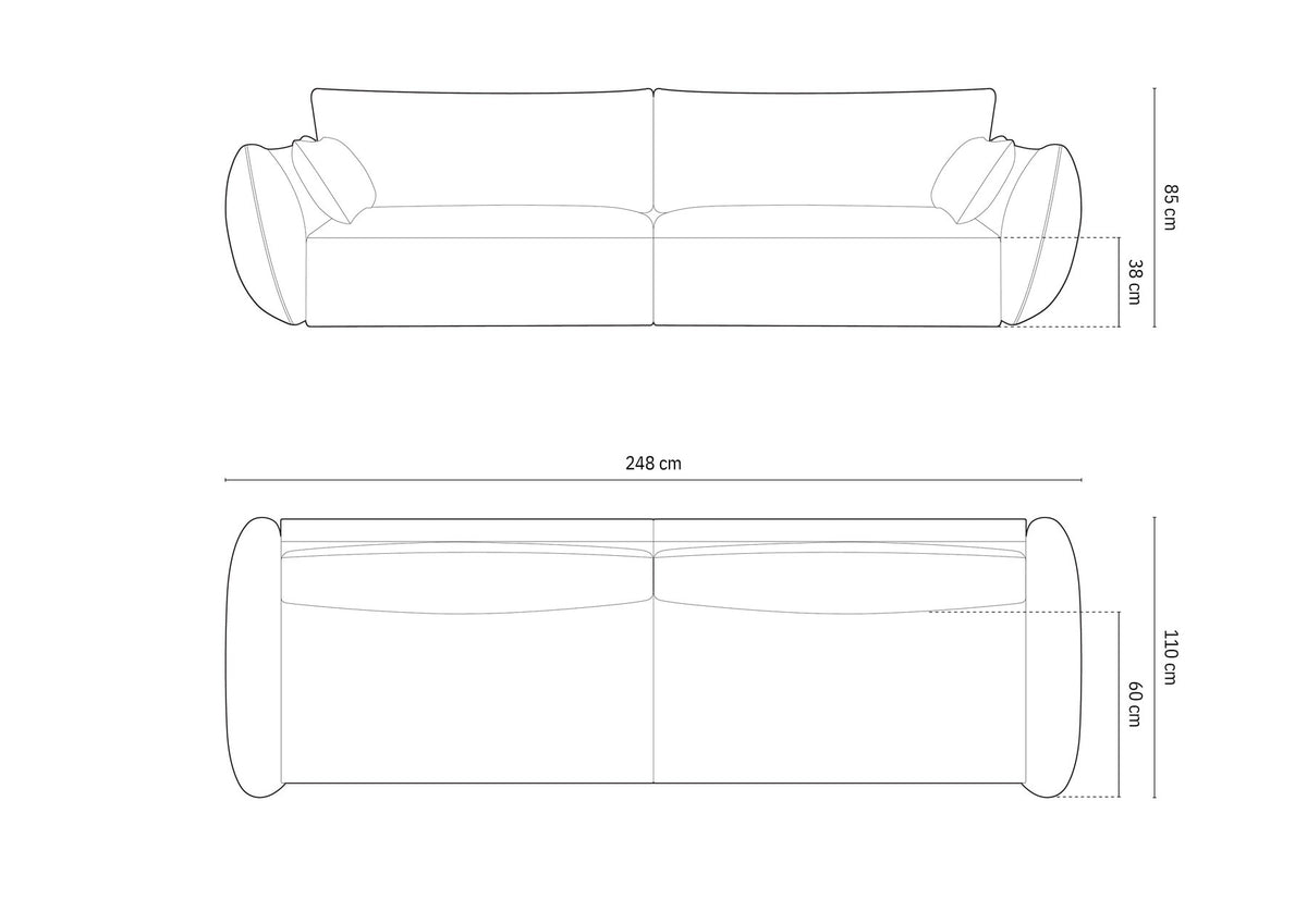 Kaelle Sofa 4 Sitzer in Bottle Green-Over The Horizon präsentiert im Onlineshop von KAQTU Design AG. 4er Sofa ist von Micadoni