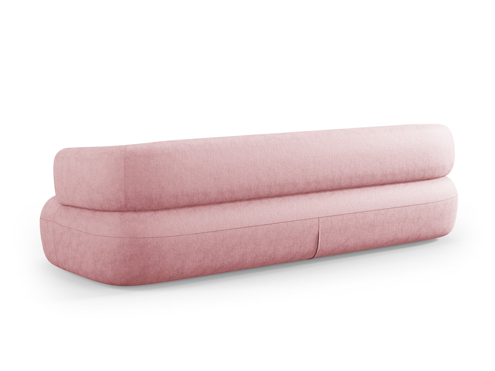 Modernes 4-Sitzer Jenny Sofa in zartem Rosa, perfekt für gemütliche und stilvolle Wohnzimmer von Micadoni.