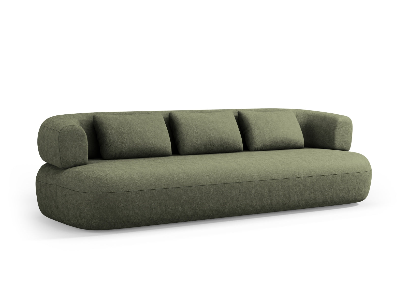 Elegantes Jenny Sofa für 4 Personen in stilvollem Grün, ideal für moderne Wohnräume, erhältlich bei KAQTU Design AG.