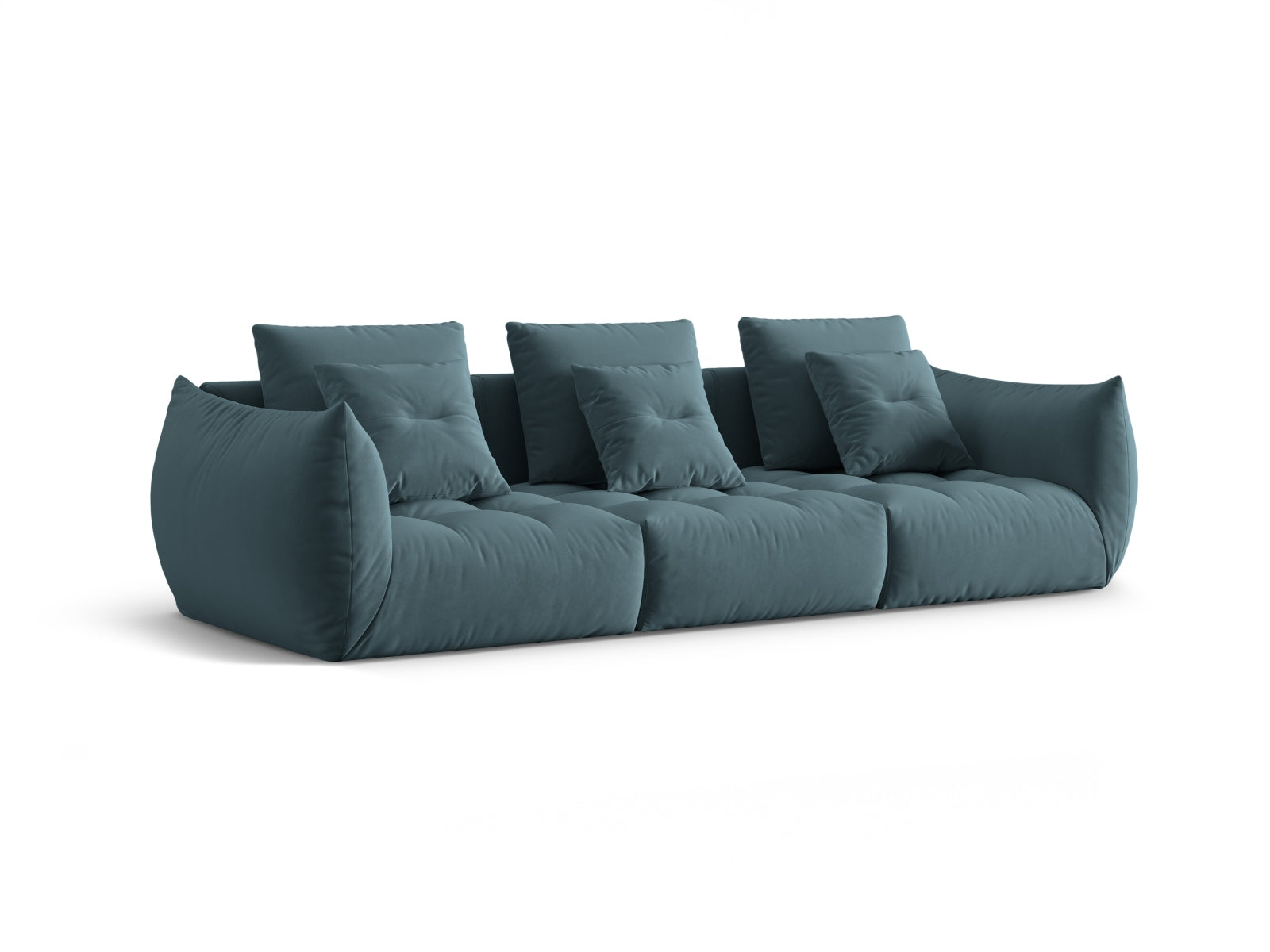 Erleben Sie das stilvolle Bloom Velour Modular Sofa 4 Sitzer von Micadoni – der perfekte Mittelpunkt für Ihr modernes Wohnzimmer! Komfort trifft Eleganz.