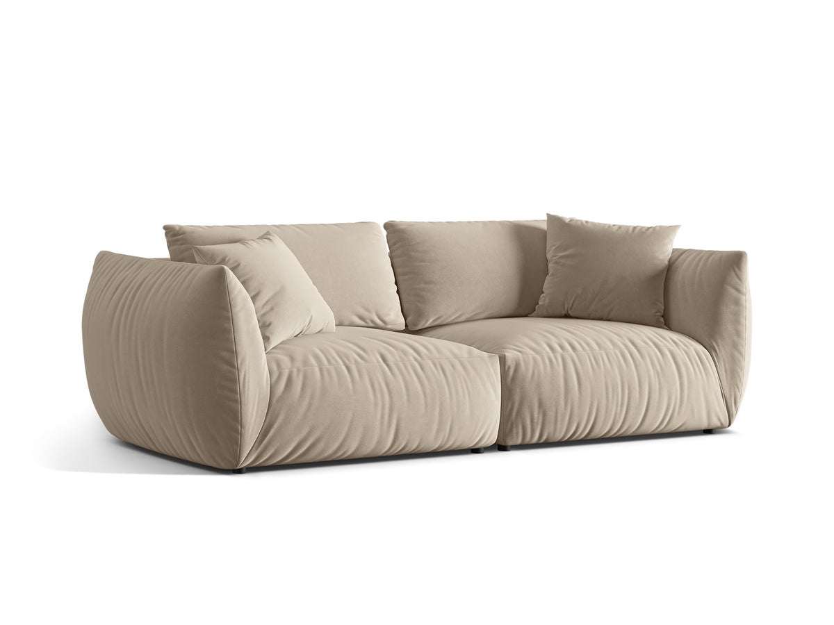 Chris Velour Modular Sofa 4 Sitzer in Ecru-Casino präsentiert im Onlineshop von KAQTU Design AG. 4er Sofa ist von Micadoni