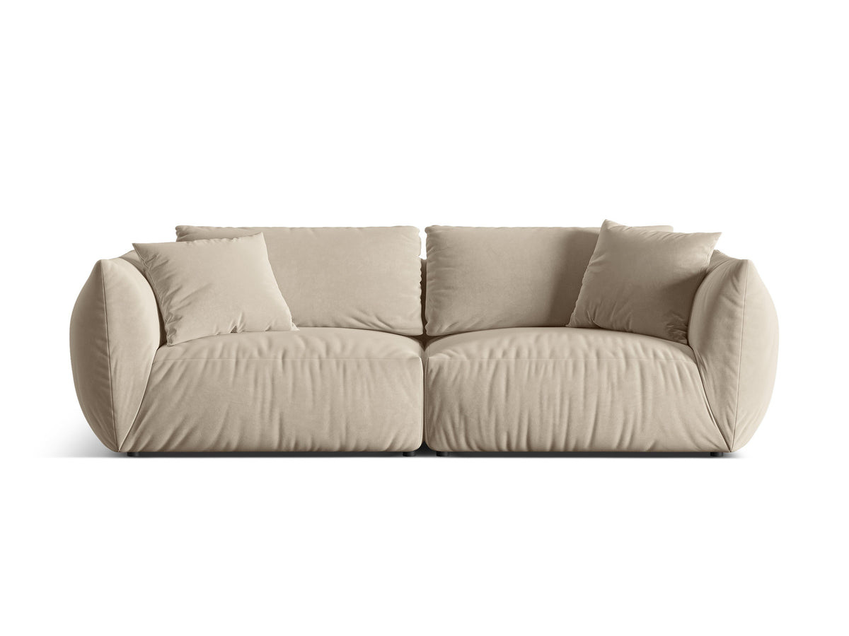 Chris Velour Modular Sofa 4 Sitzer in Ecru-Casino präsentiert im Onlineshop von KAQTU Design AG. 4er Sofa ist von Micadoni