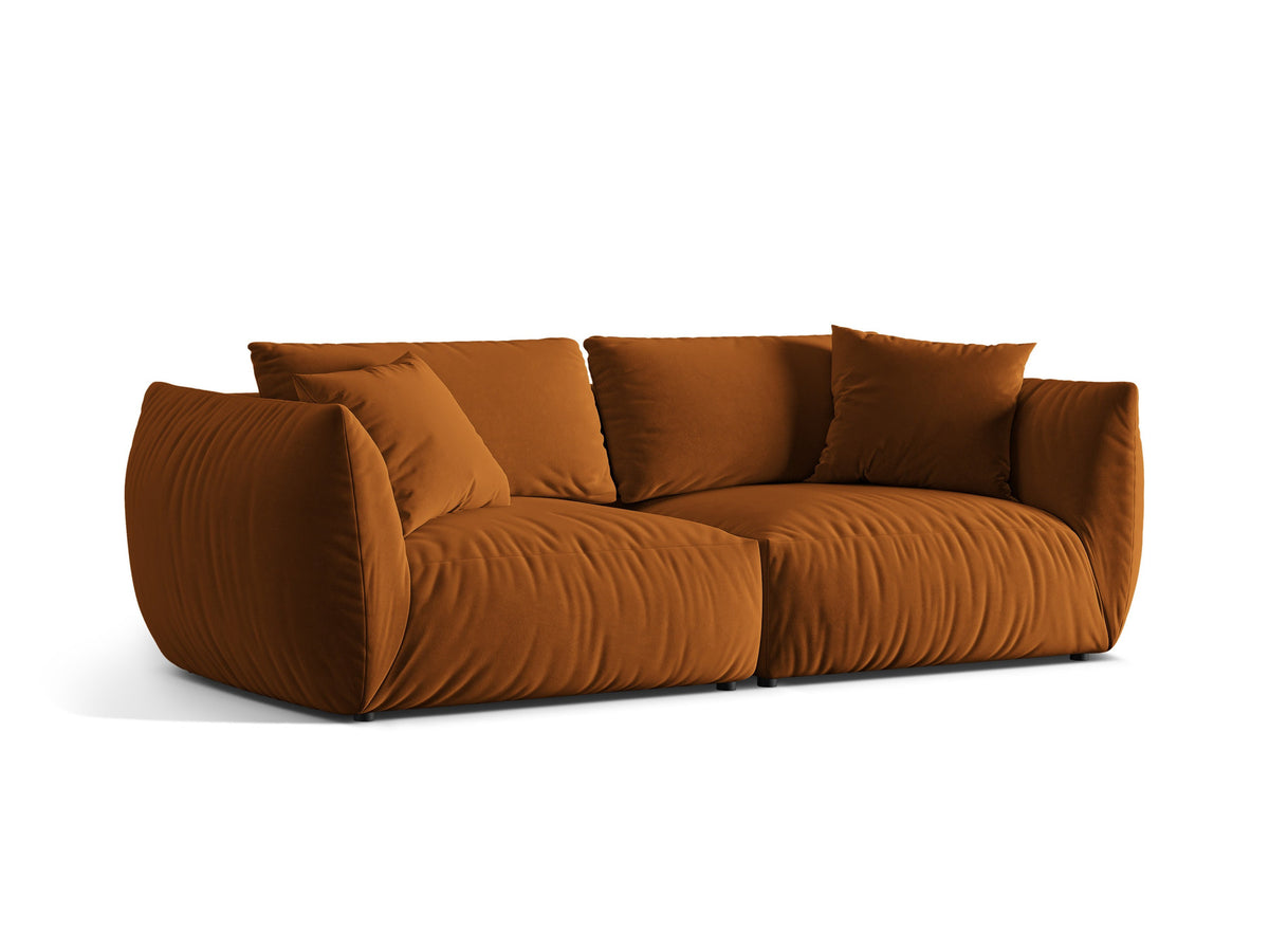 Chris Velour Modular Sofa 4 Sitzer in Terracotta-Casino präsentiert im Onlineshop von KAQTU Design AG. 4er Sofa ist von Micadoni