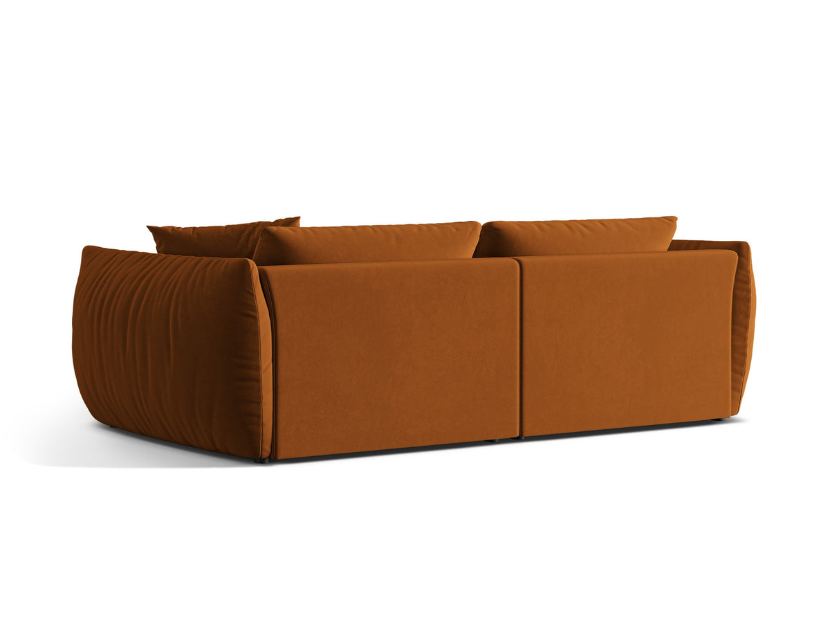 Chris Velour Modular Sofa 4 Sitzer in Terracotta-Casino präsentiert im Onlineshop von KAQTU Design AG. 4er Sofa ist von Micadoni