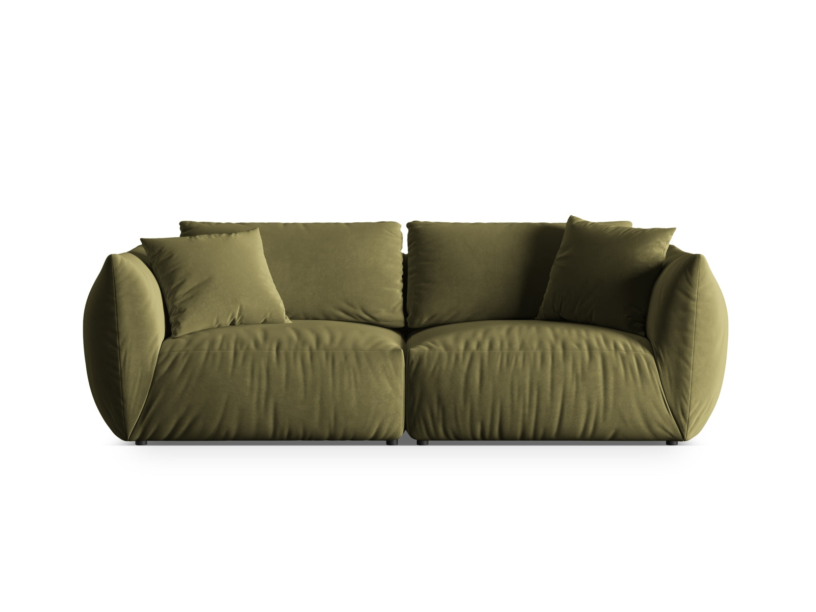 Chris Velour Modular Sofa 4 Sitzer in Light Green-Casino präsentiert im Onlineshop von KAQTU Design AG. 4er Sofa ist von Micadoni
