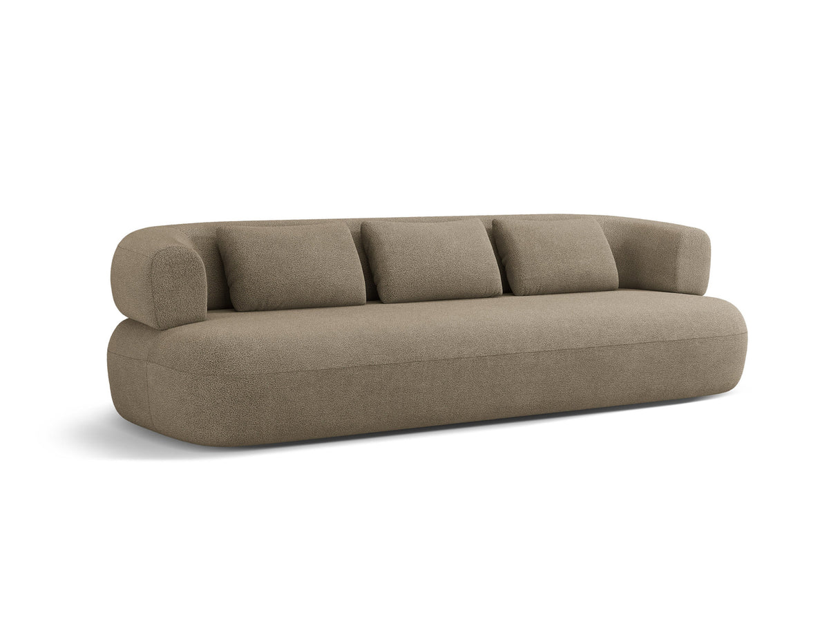 Jenny Boucle Sofa 4 Sitzer in Light Brown-Now or Never präsentiert im Onlineshop von KAQTU Design AG. 4er Sofa ist von Micadoni