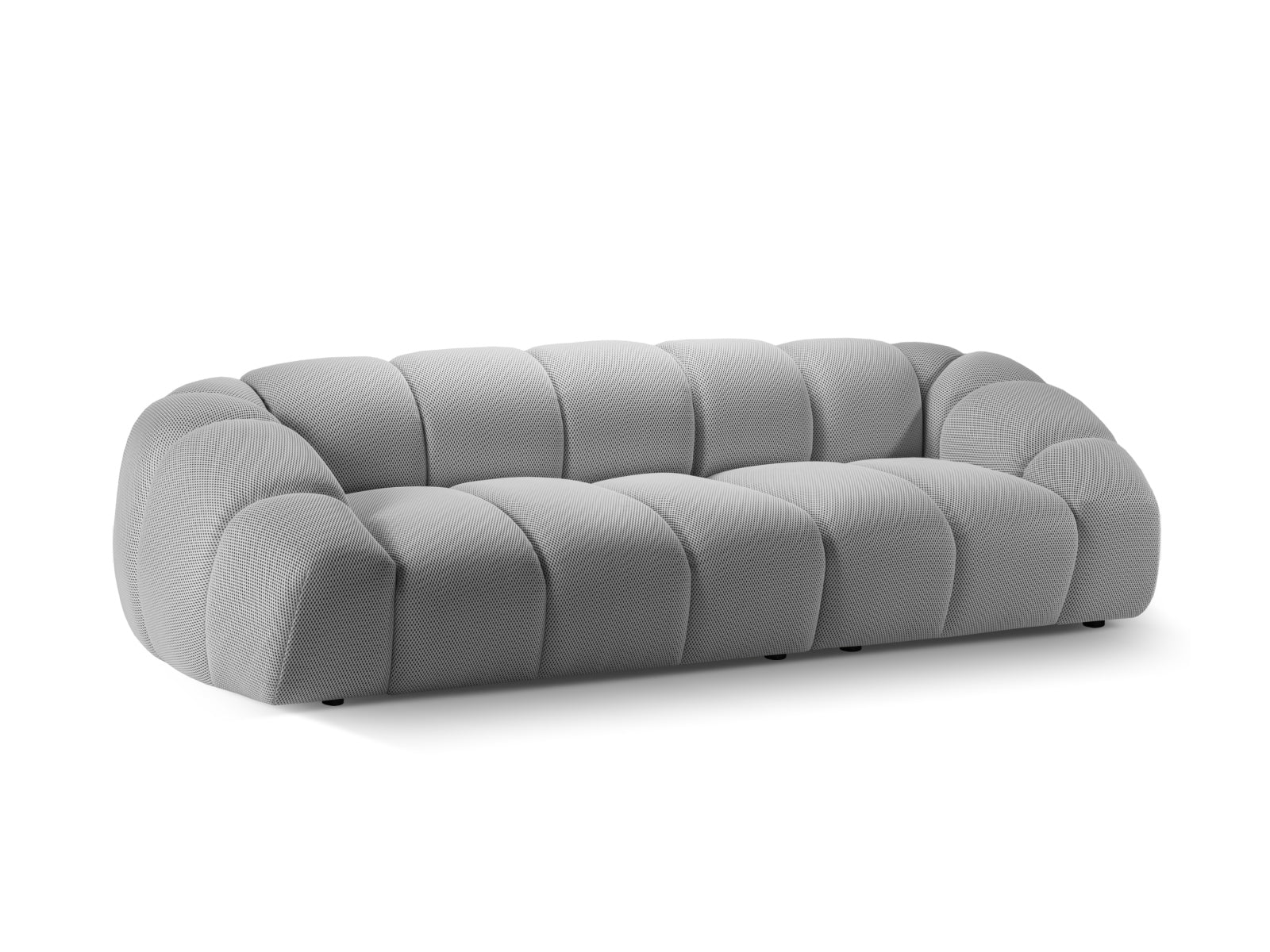 Modernes 4-Sitzer Sofa "Diana" in Silver-Sonic von Micadoni, perfekt für gemütliche Abende und stilvolle Einrichtung.