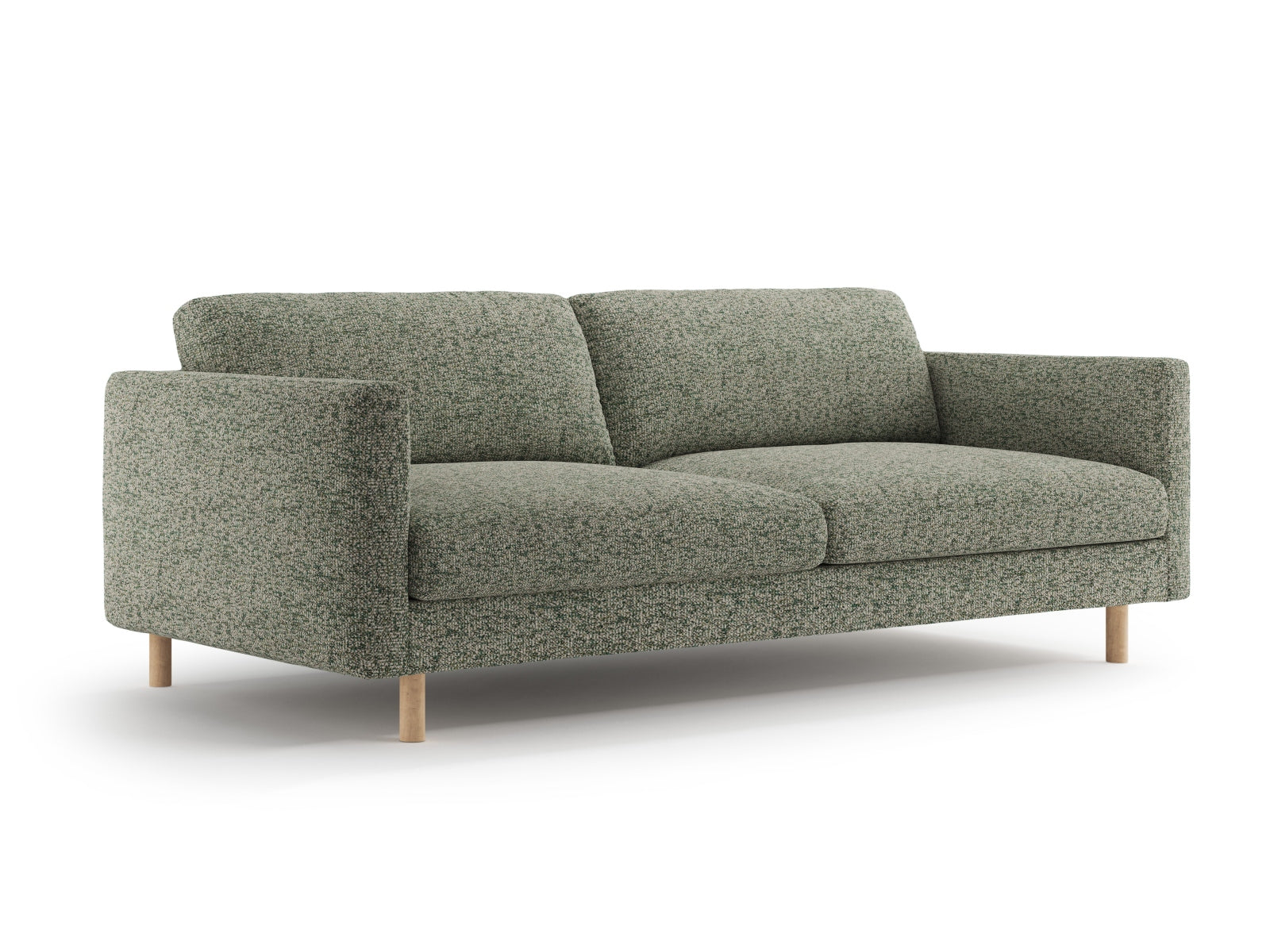 Elegantes Eden Sofa in Moss Green Melange von Micadoni, ideal für stilvolle Wohnräume. Komfortables 4-Sitzer-Design für entspannte Stunden.