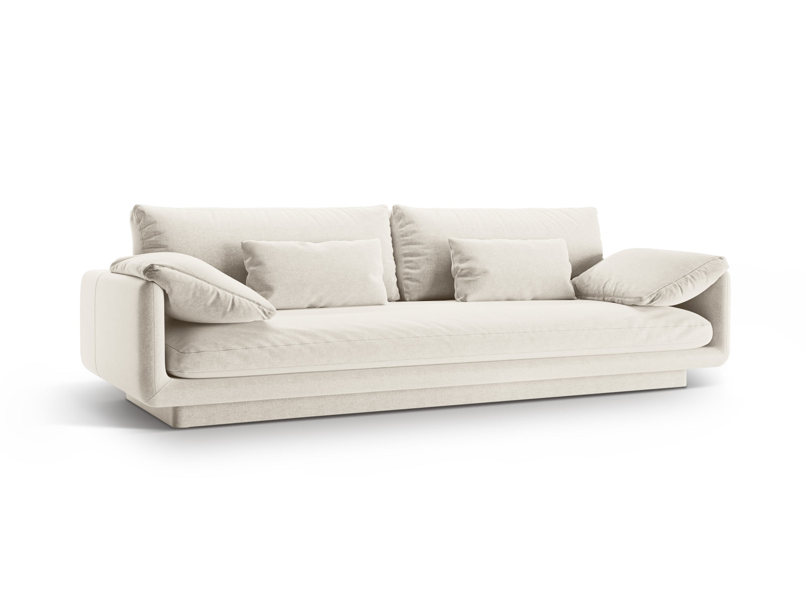 Elegantes Torino 4-Sitzer Sofa in Ivory-Wind, ideal für stilvolle Wohnräume. Hochwertige Verarbeitung von Micadoni.