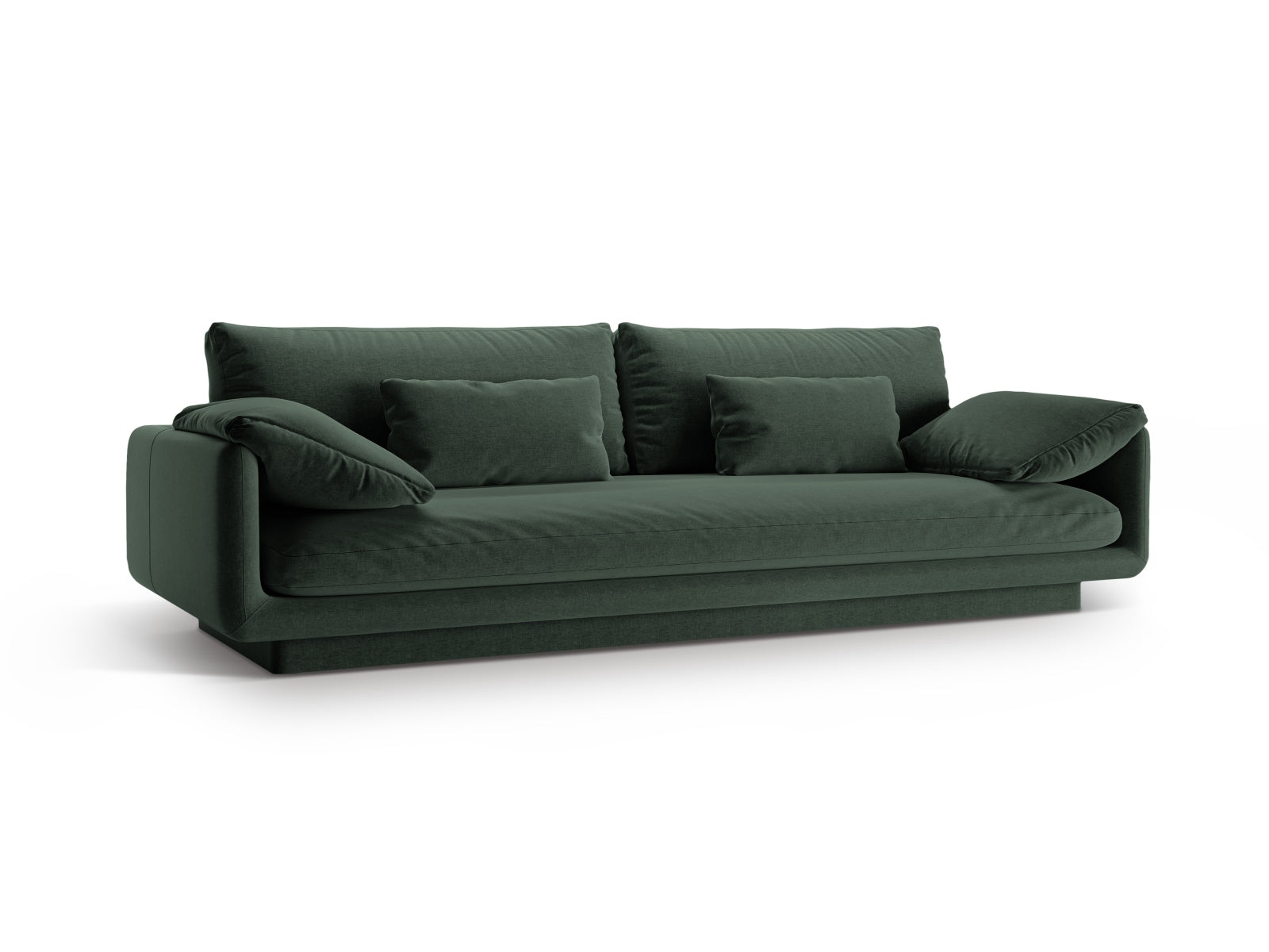 Elegantes Torino 4-Sitzer Sofa in Moosgrün von Micadoni, ideal für stilvolle Wohnräume und gemütliche Abende.