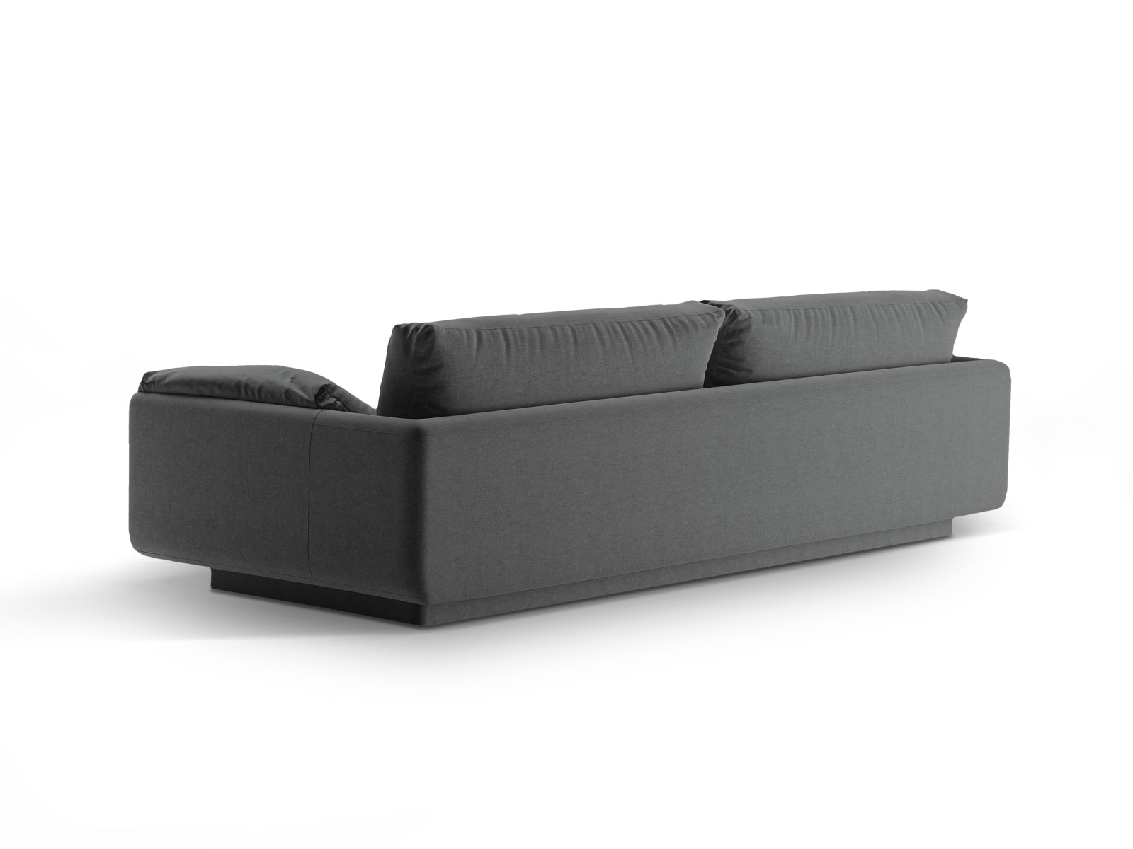 Modernes 4-Sitzer Sofa Torino in edlem Dunkelgrau von Micadoni, perfekt für komfortable und stilvolle Wohnatmosphäre.