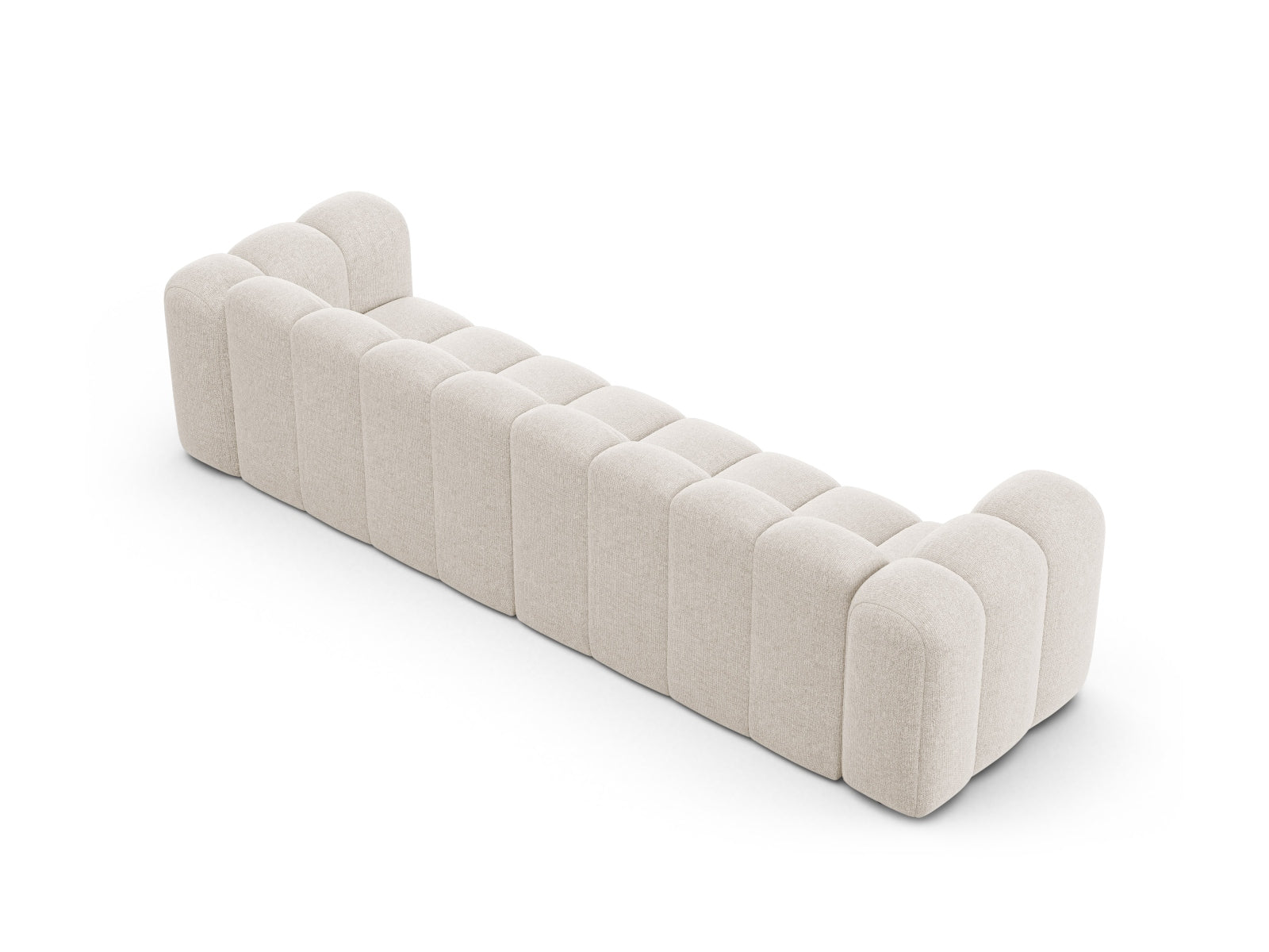 Modernes 4-Sitzer Sofa Lupine von Micadoni in sanftem Beige, perfekt für gemütliche und stilvolle Wohnbereiche.