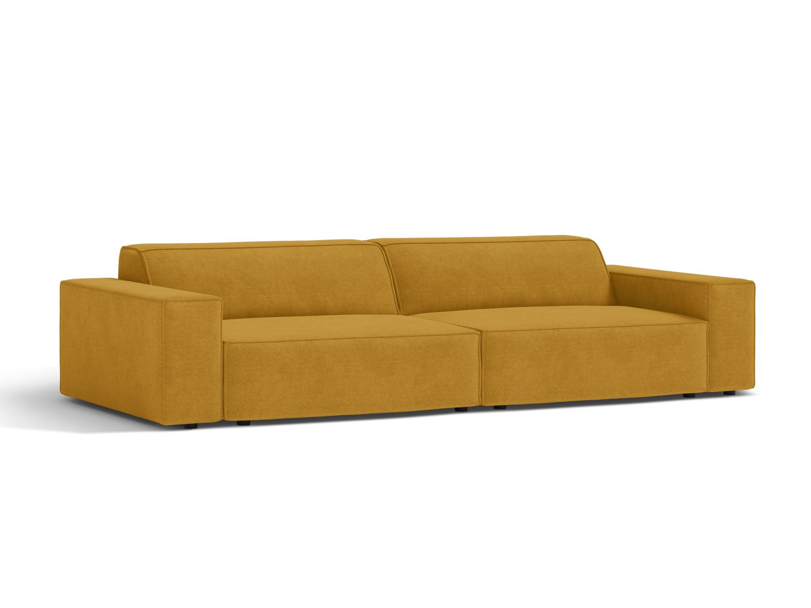 Modulares 4-Sitzer Sofa Jodie in leuchtendem Gelb, stilvoll und modern, ideal für jedes Wohnzimmer, präsentiert von Micadoni.