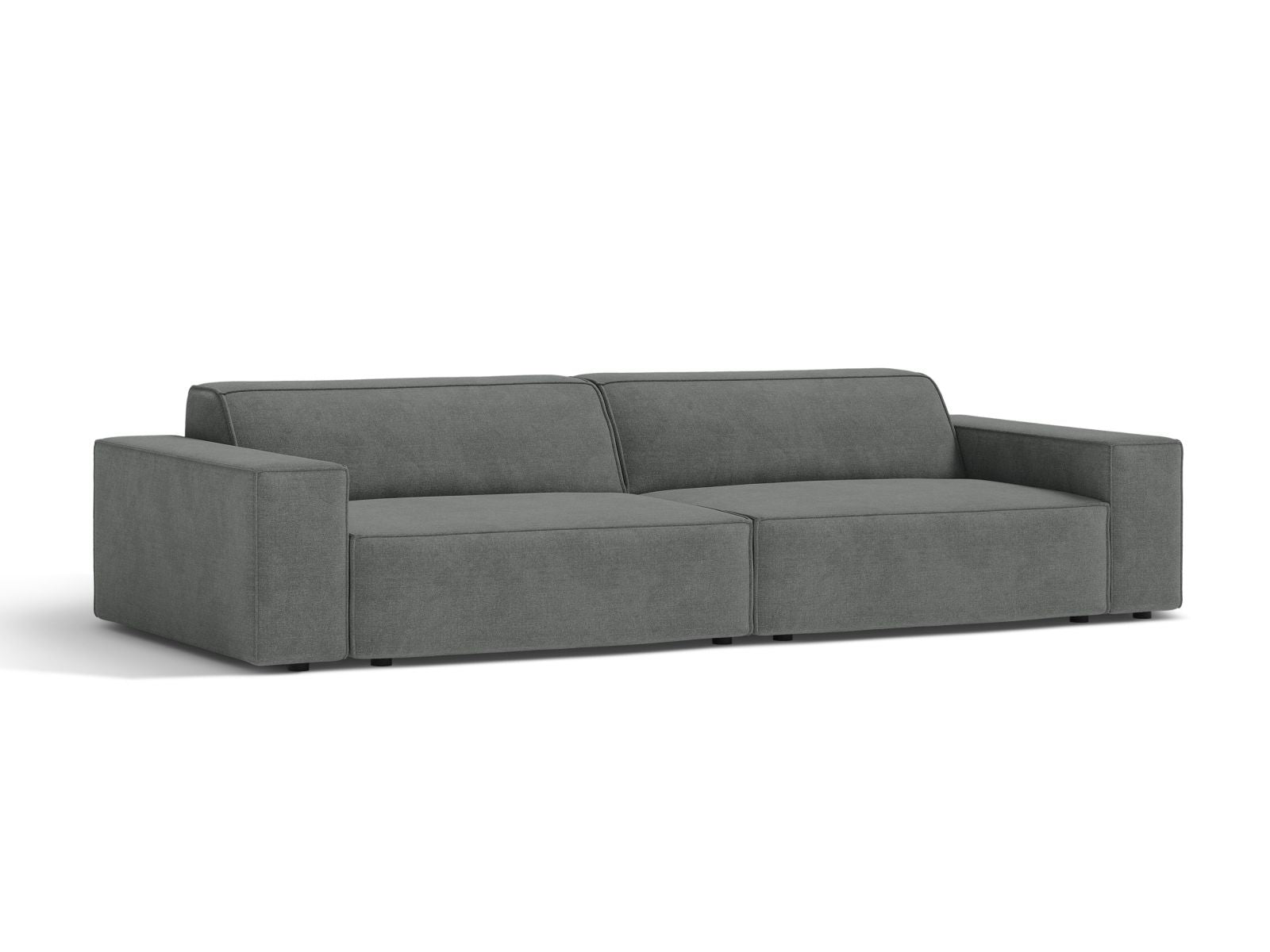 Elegantes 4-Sitzer Sofa Jodie in Grau, modular und vielseitig, ideal für modernes Wohnen, erhältlich bei KAQTU Design AG.