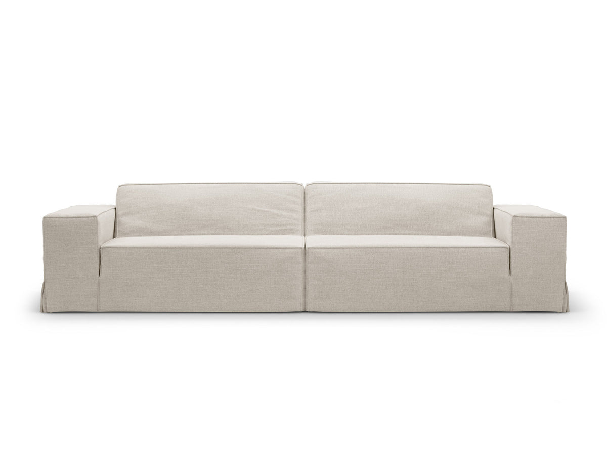 Jodie Modular Sofa 4 Sitzer mit abnehmbaren Bezug in Natural-LINS präsentiert im Onlineshop von KAQTU Design AG. 4er Sofa ist von Micadoni