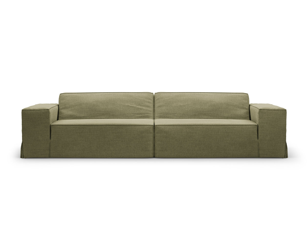 Jodie Modular Sofa 4 Sitzer mit abnehmbaren Bezug in Light Green-LINS präsentiert im Onlineshop von KAQTU Design AG. 4er Sofa ist von Micadoni