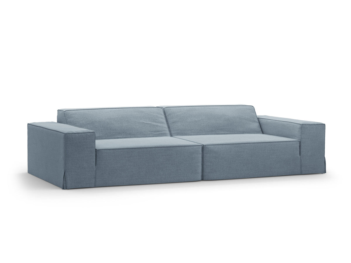 Jodie Modular Sofa 4 Sitzer mit abnehmbaren Bezug in Muted Blue-LINS präsentiert im Onlineshop von KAQTU Design AG. 4er Sofa ist von Micadoni