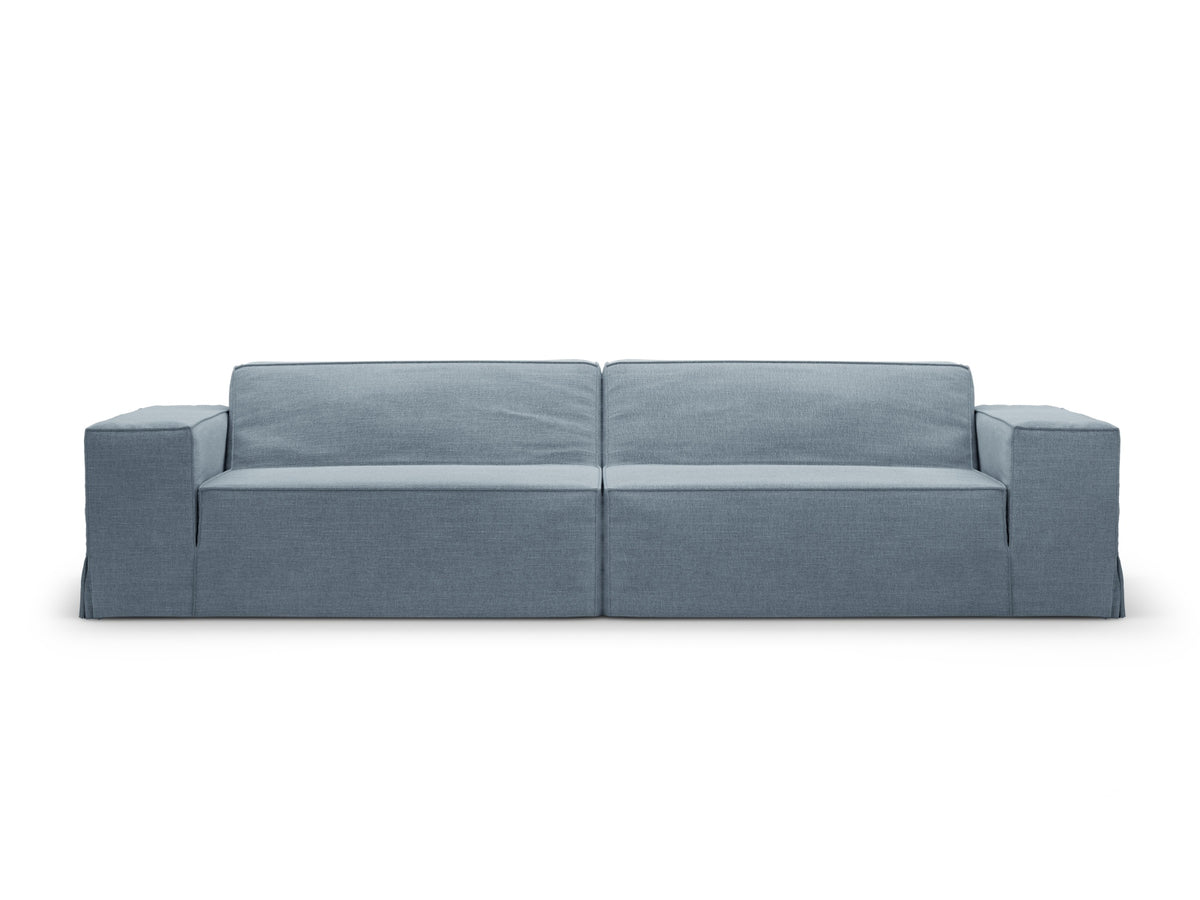 Jodie Modular Sofa 4 Sitzer mit abnehmbaren Bezug in Muted Blue-LINS präsentiert im Onlineshop von KAQTU Design AG. 4er Sofa ist von Micadoni