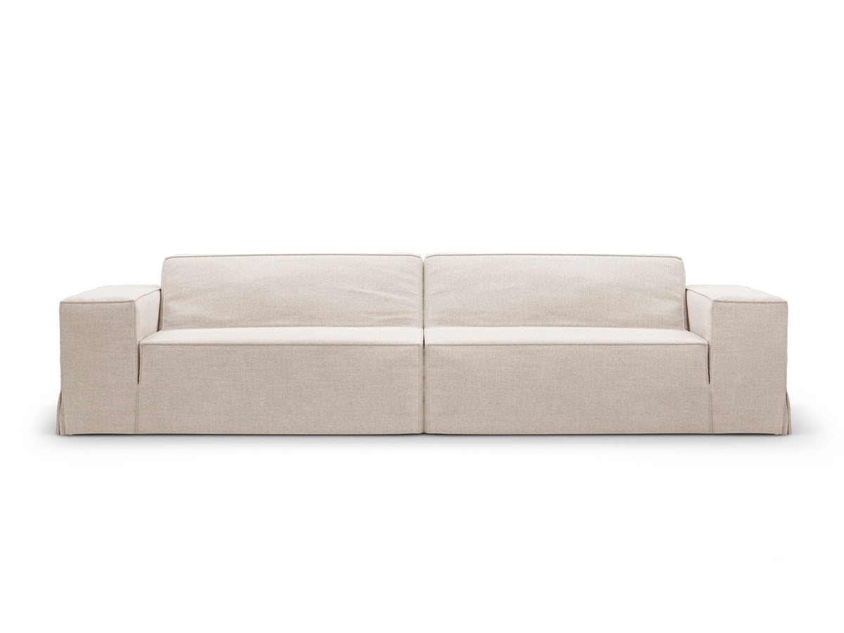 Jodie Modular Sofa 4 Sitzer mit abnehmbaren Bezug in Beige-LINS präsentiert im Onlineshop von KAQTU Design AG. 4er Sofa ist von Micadoni