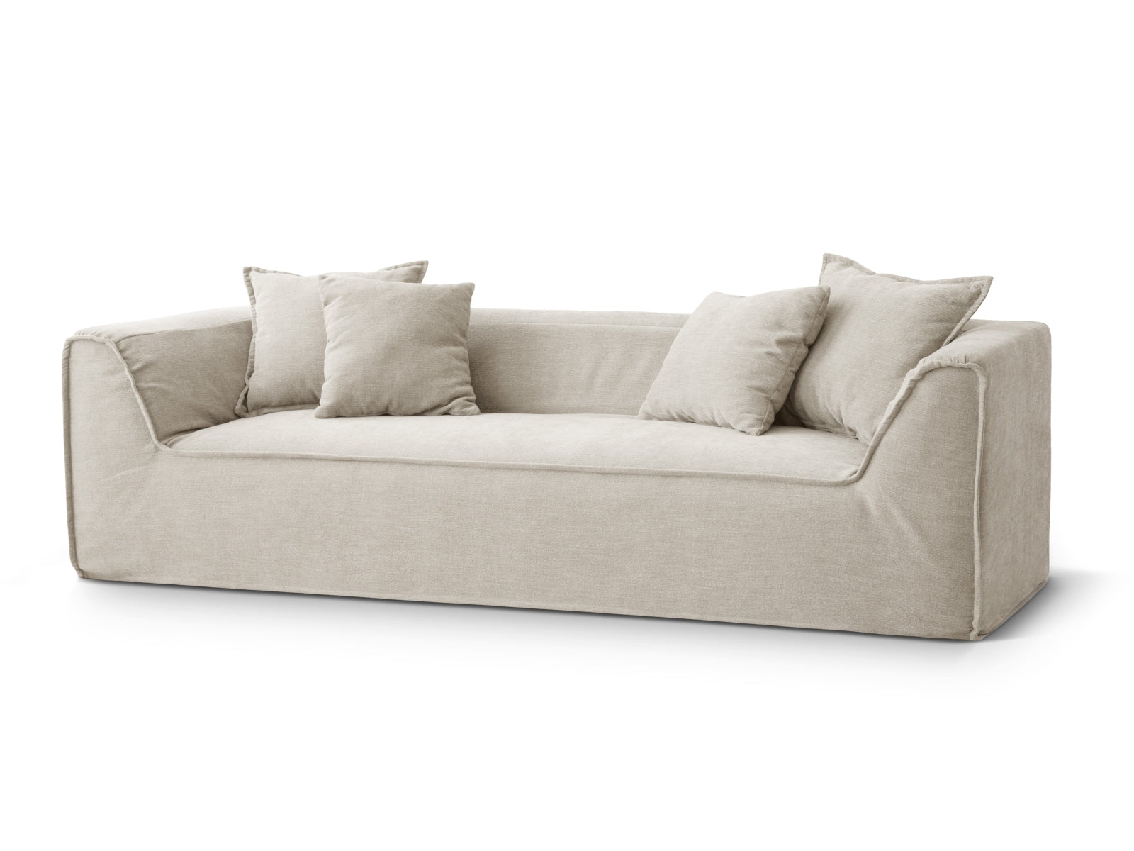 Milton Sofa 4 Sitzer in Natural präsentiert im Onlineshop von KAQTU Design AG. Sofa ist von Micadoni