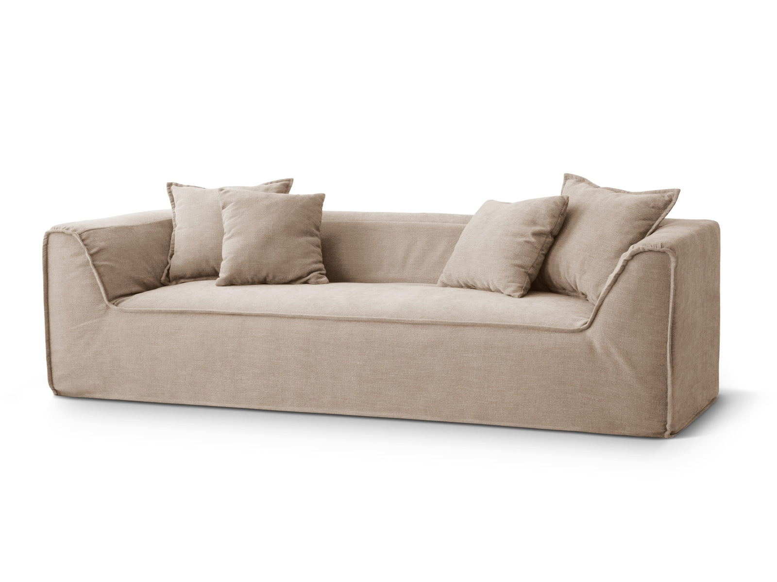 Milton Sofa 4 Sitzer in Sand präsentiert im Onlineshop von KAQTU Design AG. Sofa ist von Micadoni