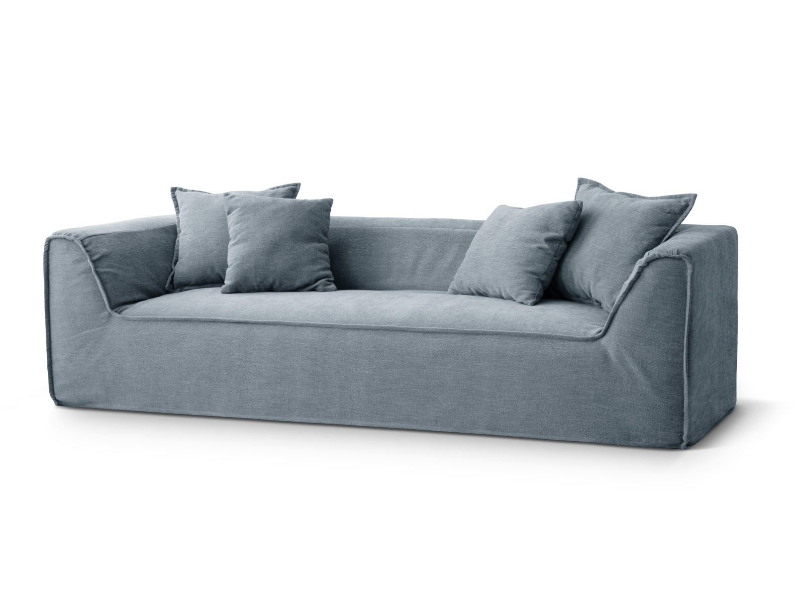 Milton Sofa 4 Sitzer in Muted Blue präsentiert im Onlineshop von KAQTU Design AG. Sofa ist von Micadoni