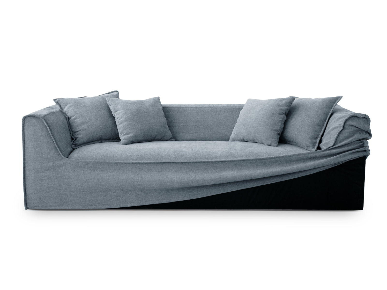 Milton Sofa 4 Sitzer in Muted Blue präsentiert im Onlineshop von KAQTU Design AG. Sofa ist von Micadoni
