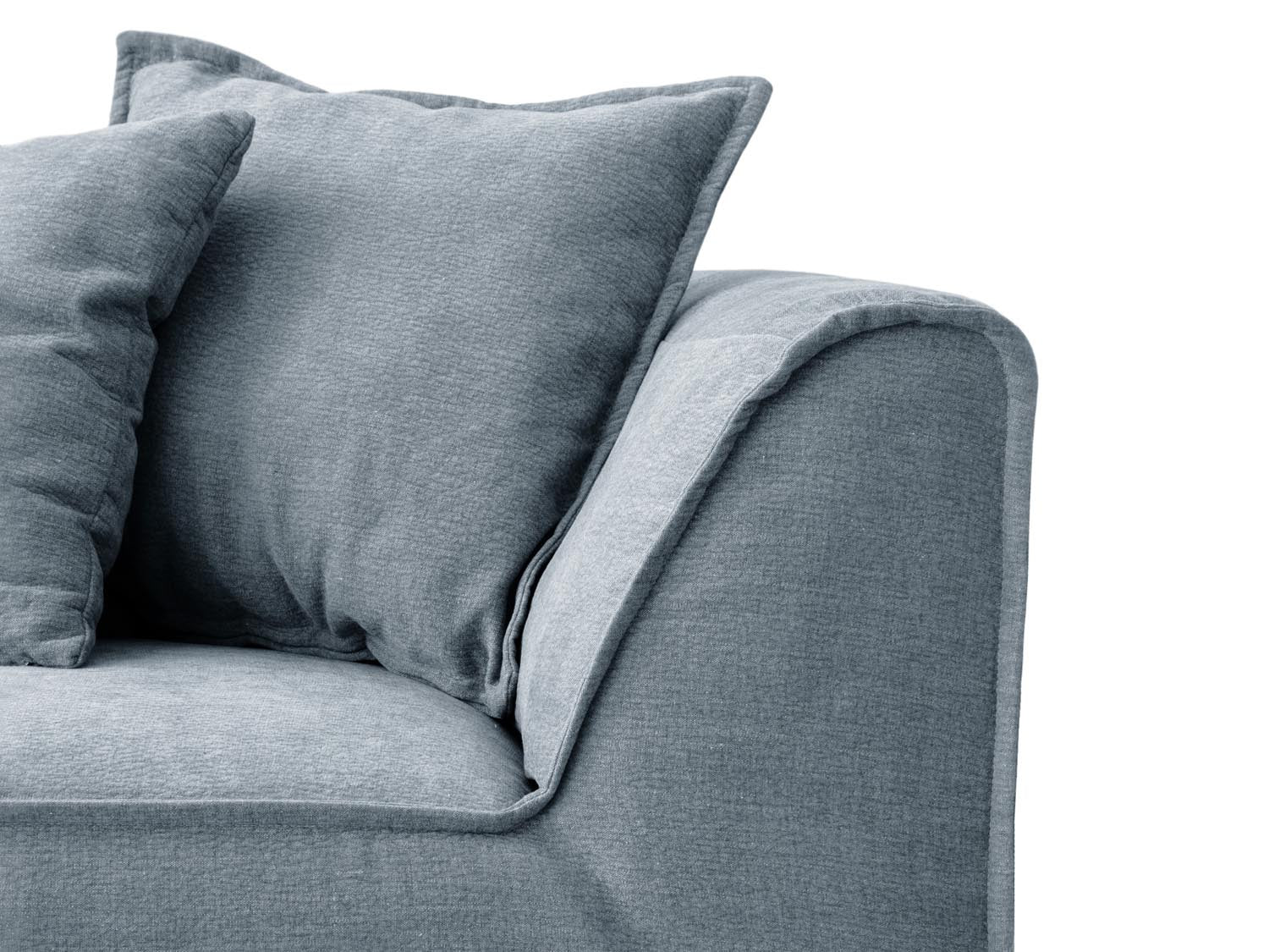Milton Sofa 4 Sitzer in Muted Blue präsentiert im Onlineshop von KAQTU Design AG. Sofa ist von Micadoni