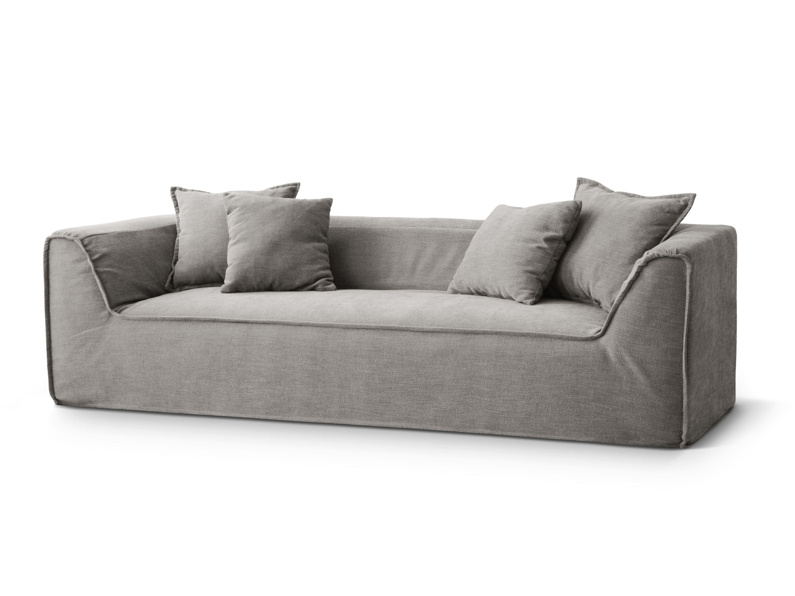 Milton Sofa 4 Sitzer in Warm grey präsentiert im Onlineshop von KAQTU Design AG. Sofa ist von Micadoni