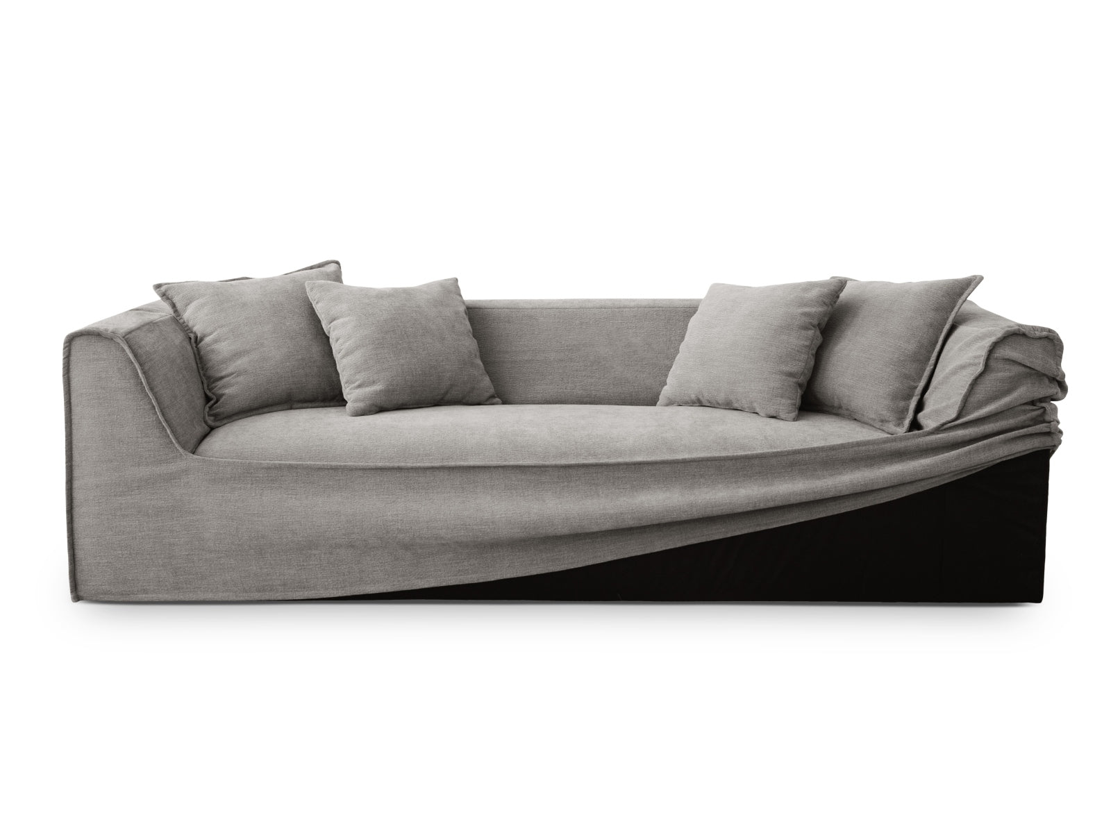Milton Sofa 4 Sitzer in Warm grey präsentiert im Onlineshop von KAQTU Design AG. Sofa ist von Micadoni