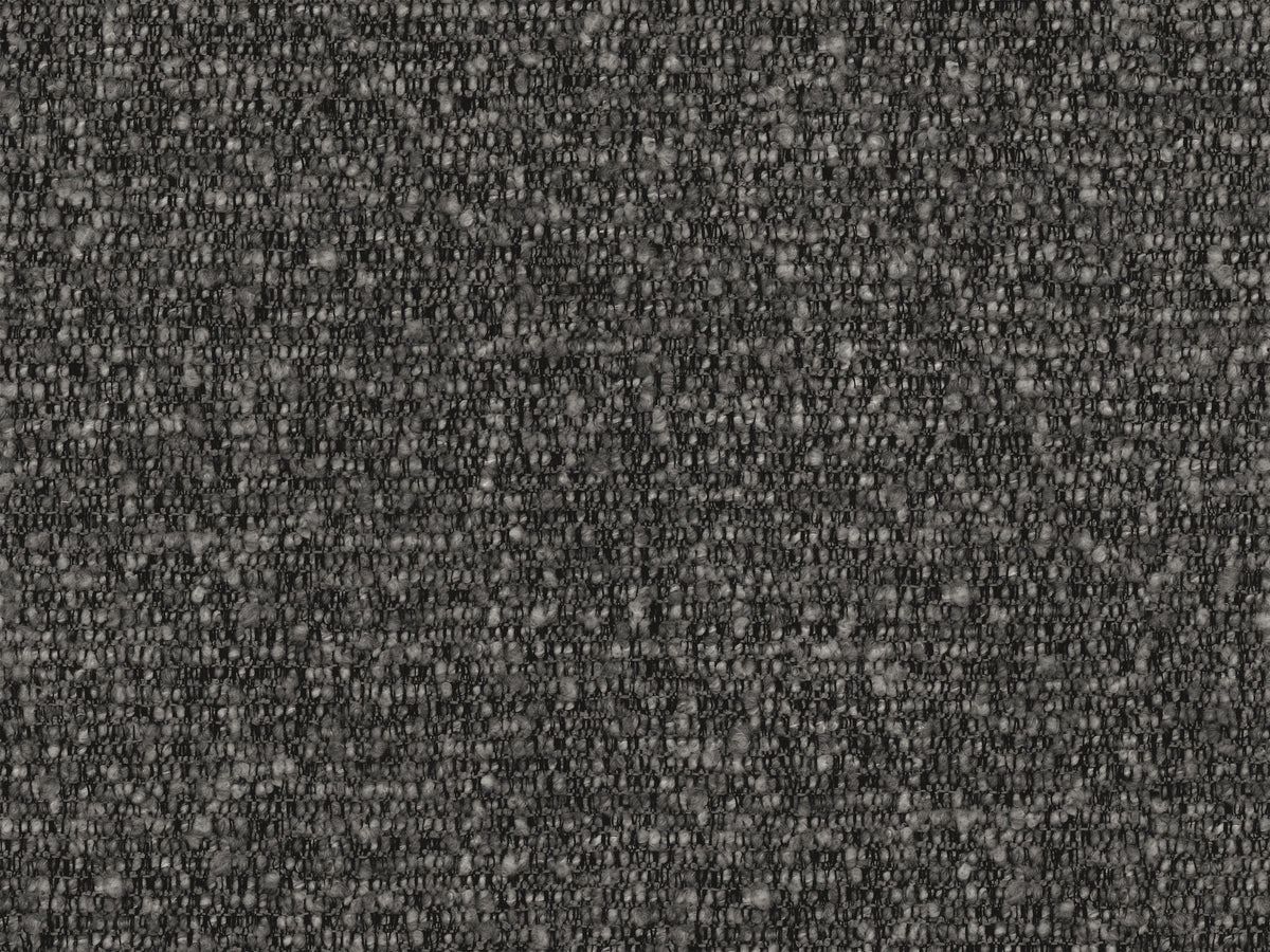 Modulares 4-Sitzer Sofa Martina von Micadoni, Bezug in Anthracite-Monet Bouclé-Stoff, gerade Form mit schwarzen Kunststoffbeinen.
